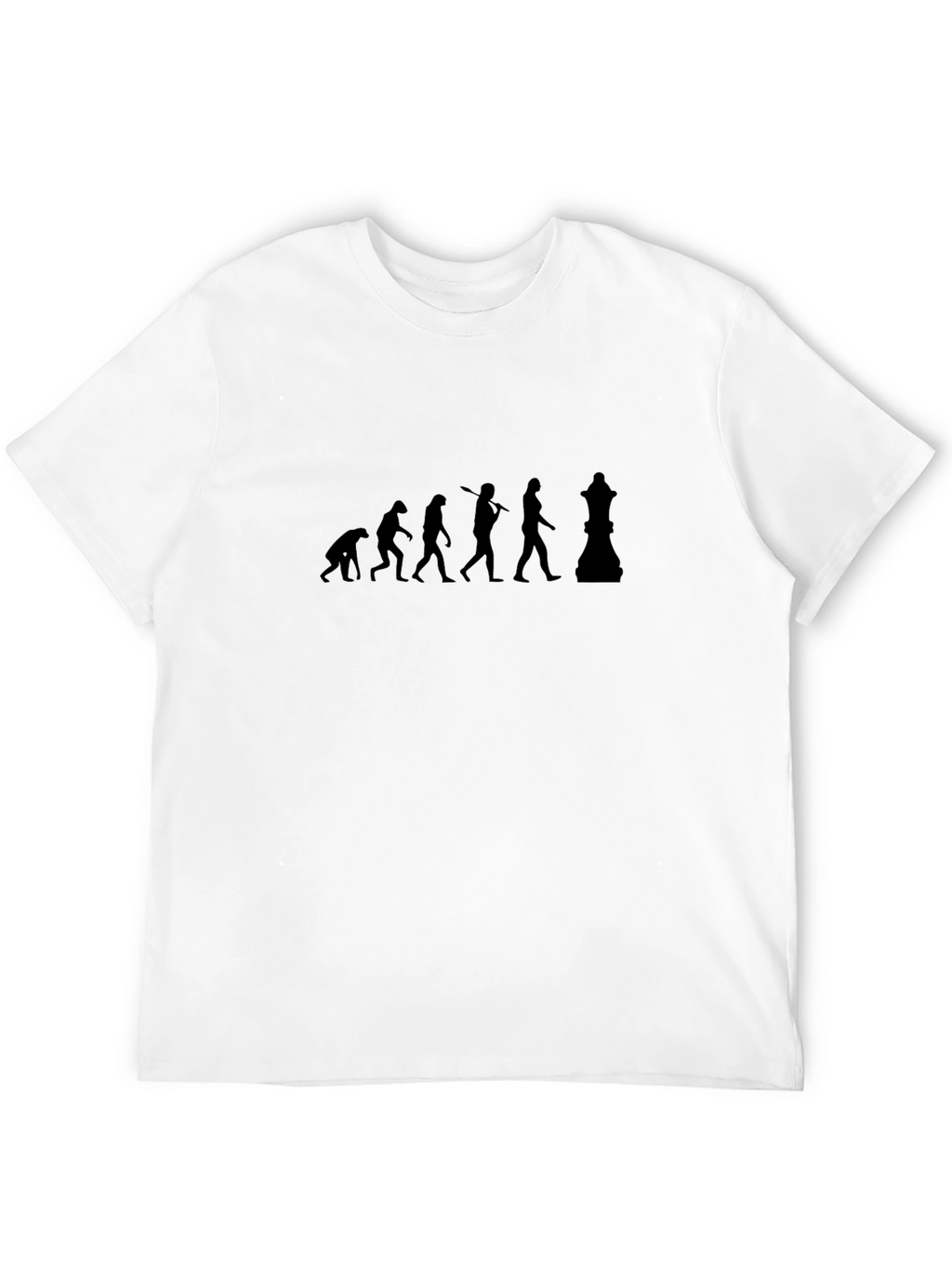 Chess Evolution Black T-Shirt - Brainy & Stylish
