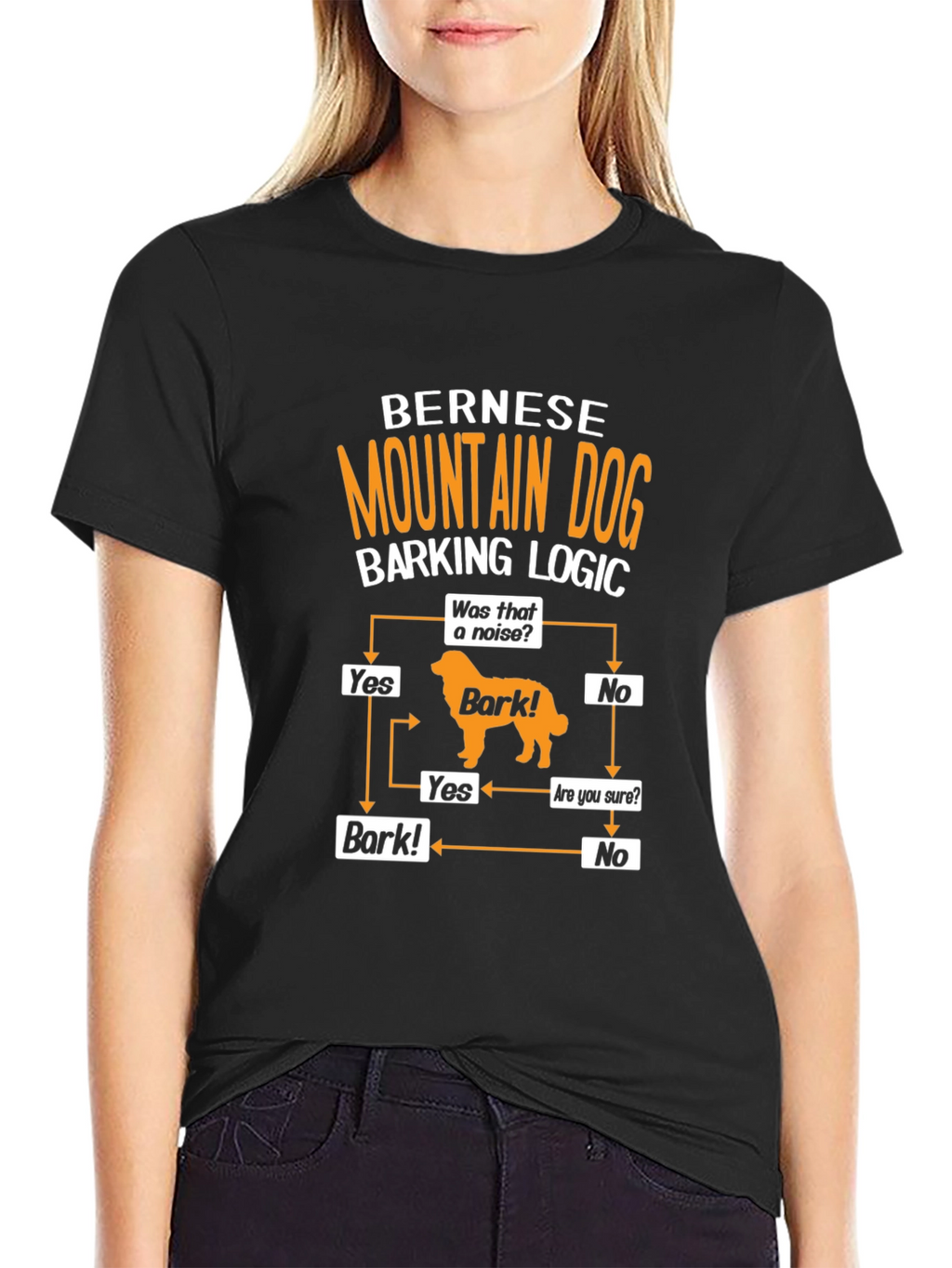 Bernese Mountain Dog Barking Logic T-Shirt