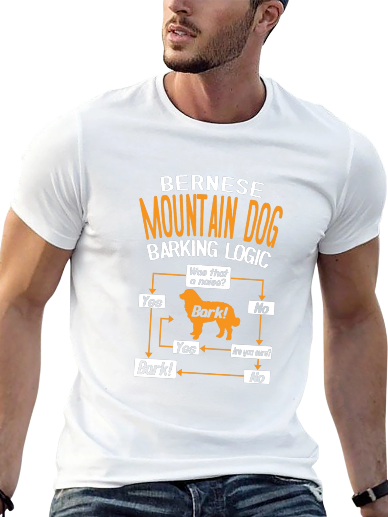 Bernese Mountain Dog Barking Logic T-Shirt