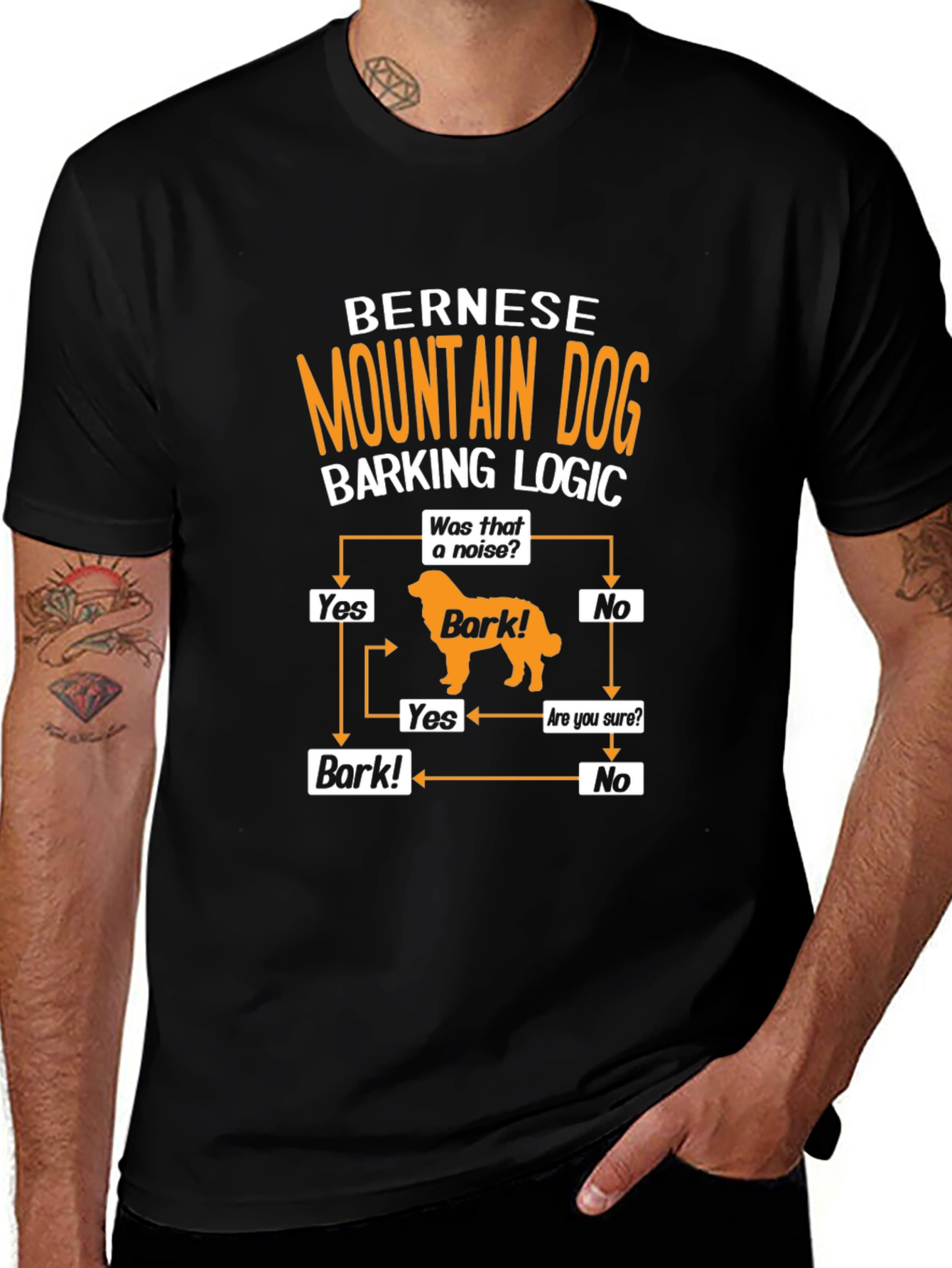 Bernese Mountain Dog Barking Logic T-Shirt