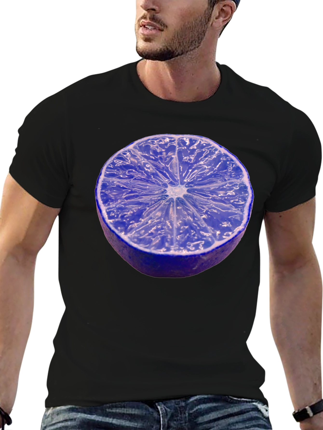 Blue Lemon Graphic Tee - Stylish Fruit Shirt