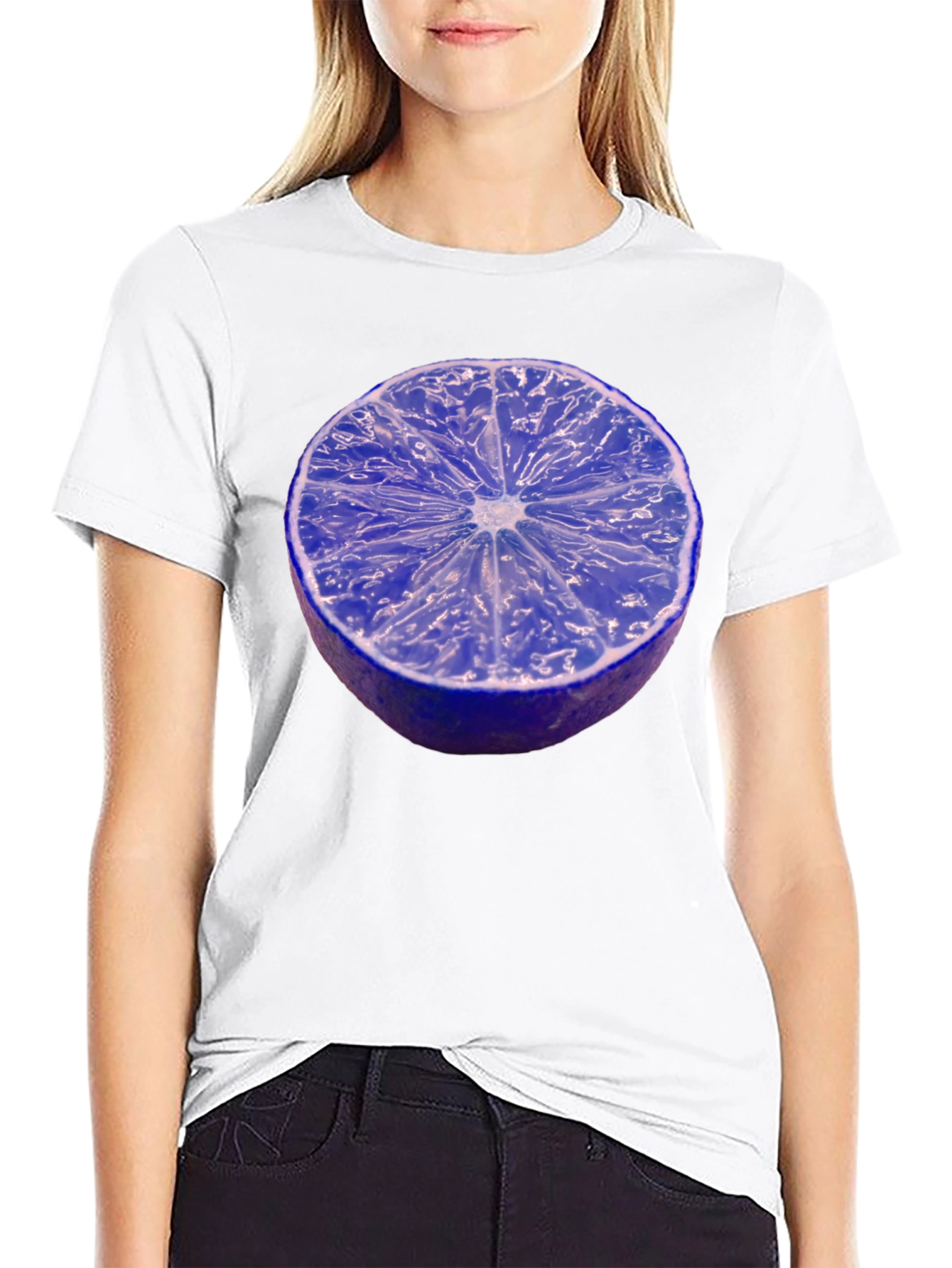 Blue Lemon Graphic Tee - Stylish Fruit Shirt