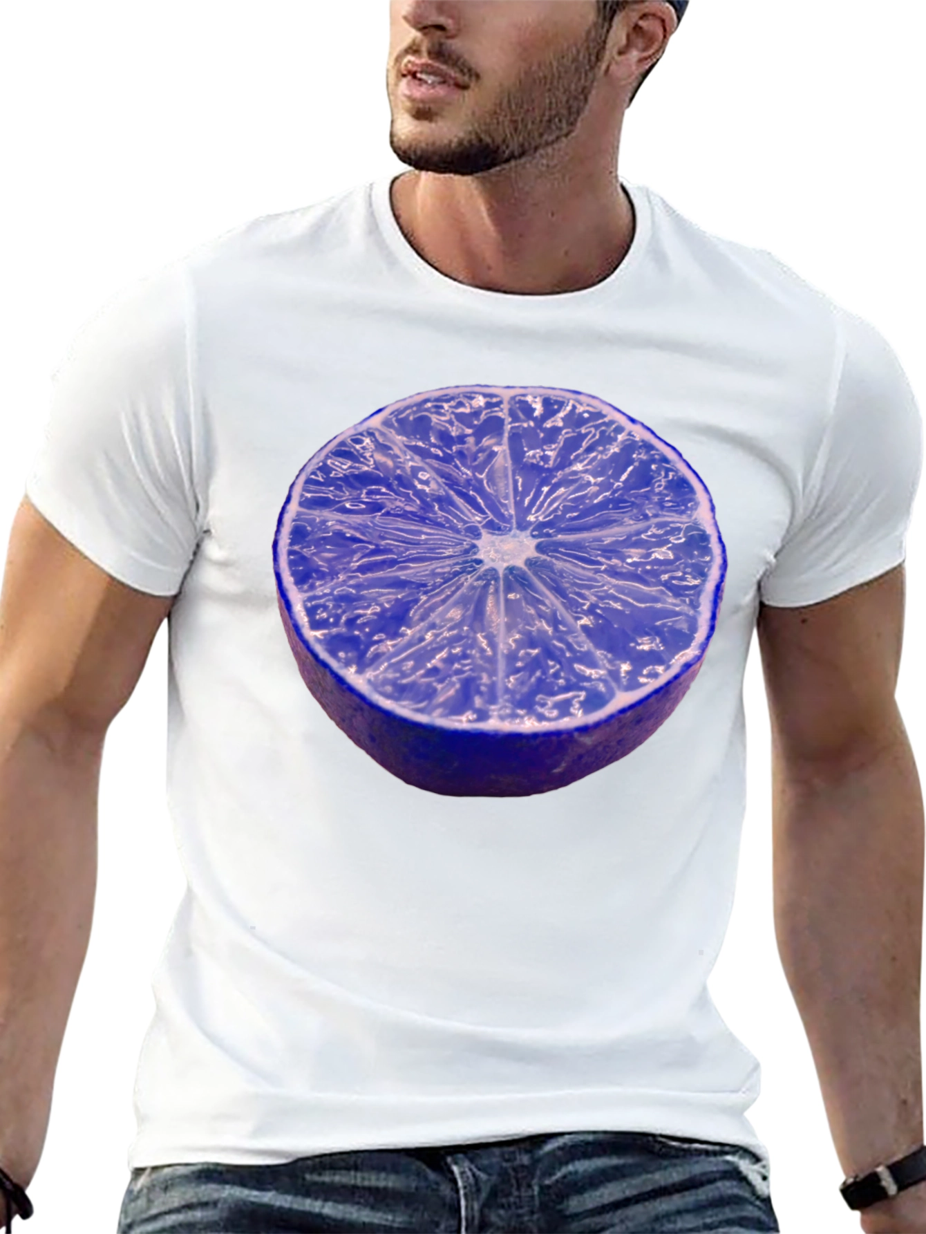 Blue Lemon Graphic Tee - Stylish Fruit Shirt