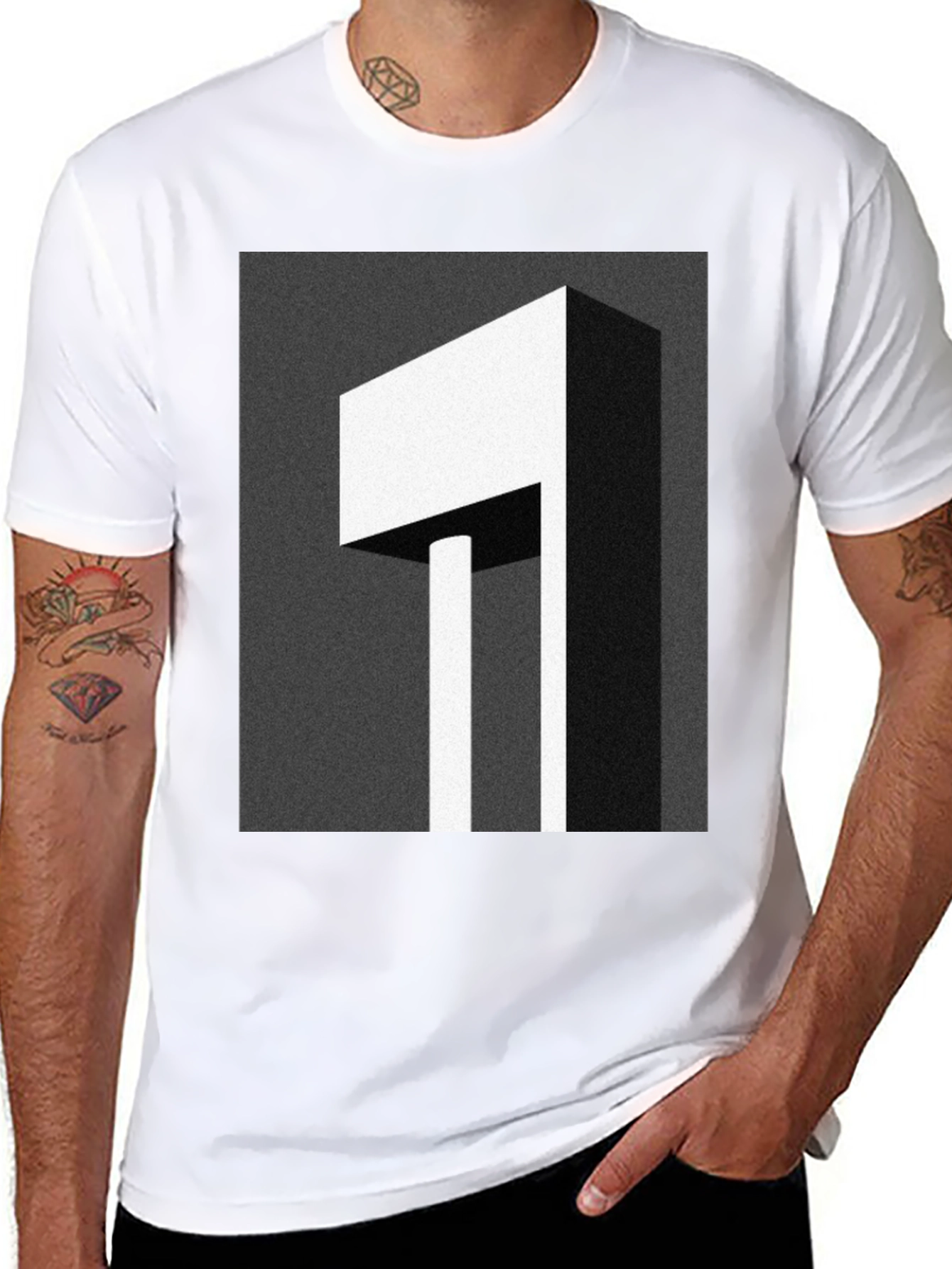 Abstract Geometric Graphic Print T-Shirt