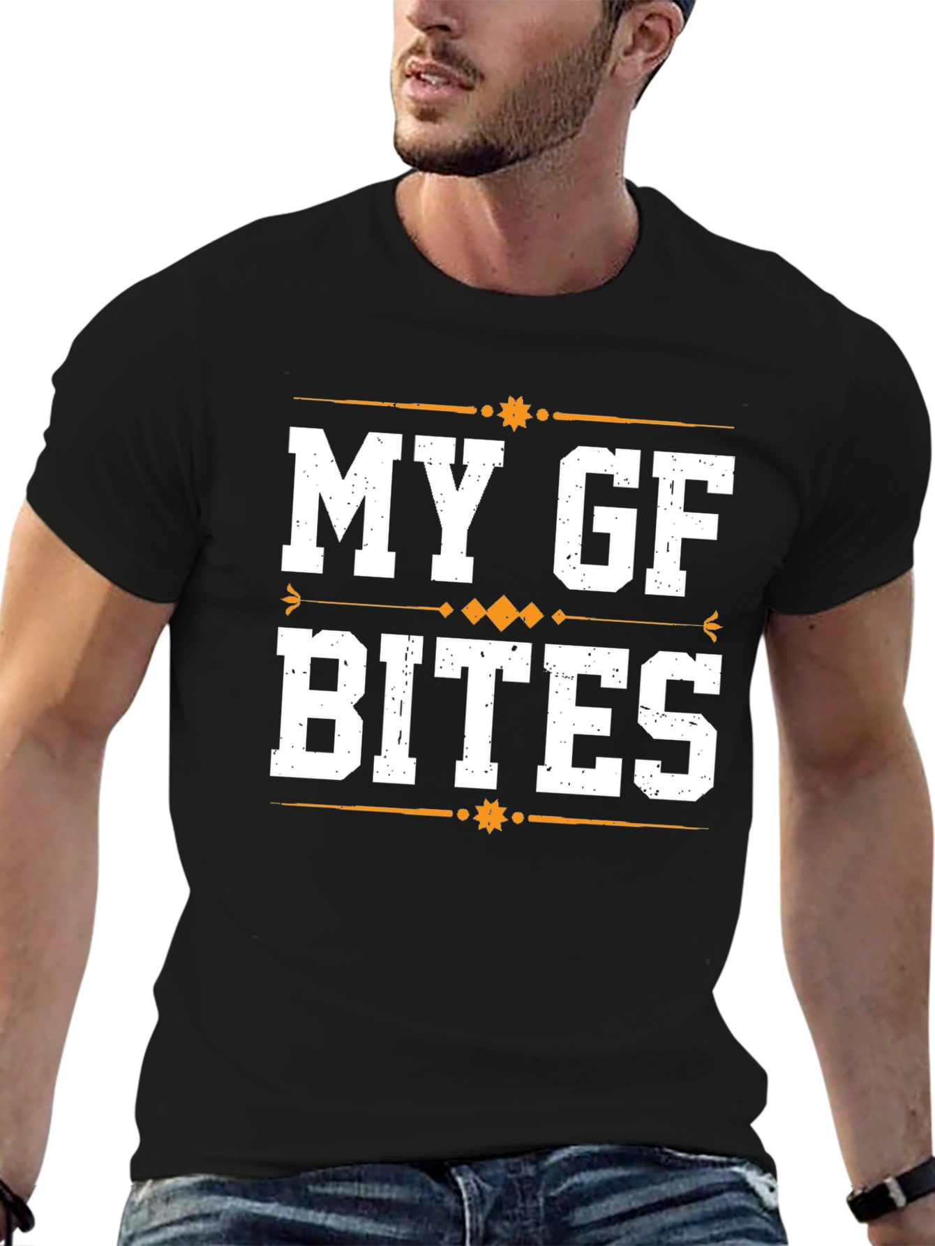 My GF Bites Graphic T-Shirt - Funny Sarcastic Tee