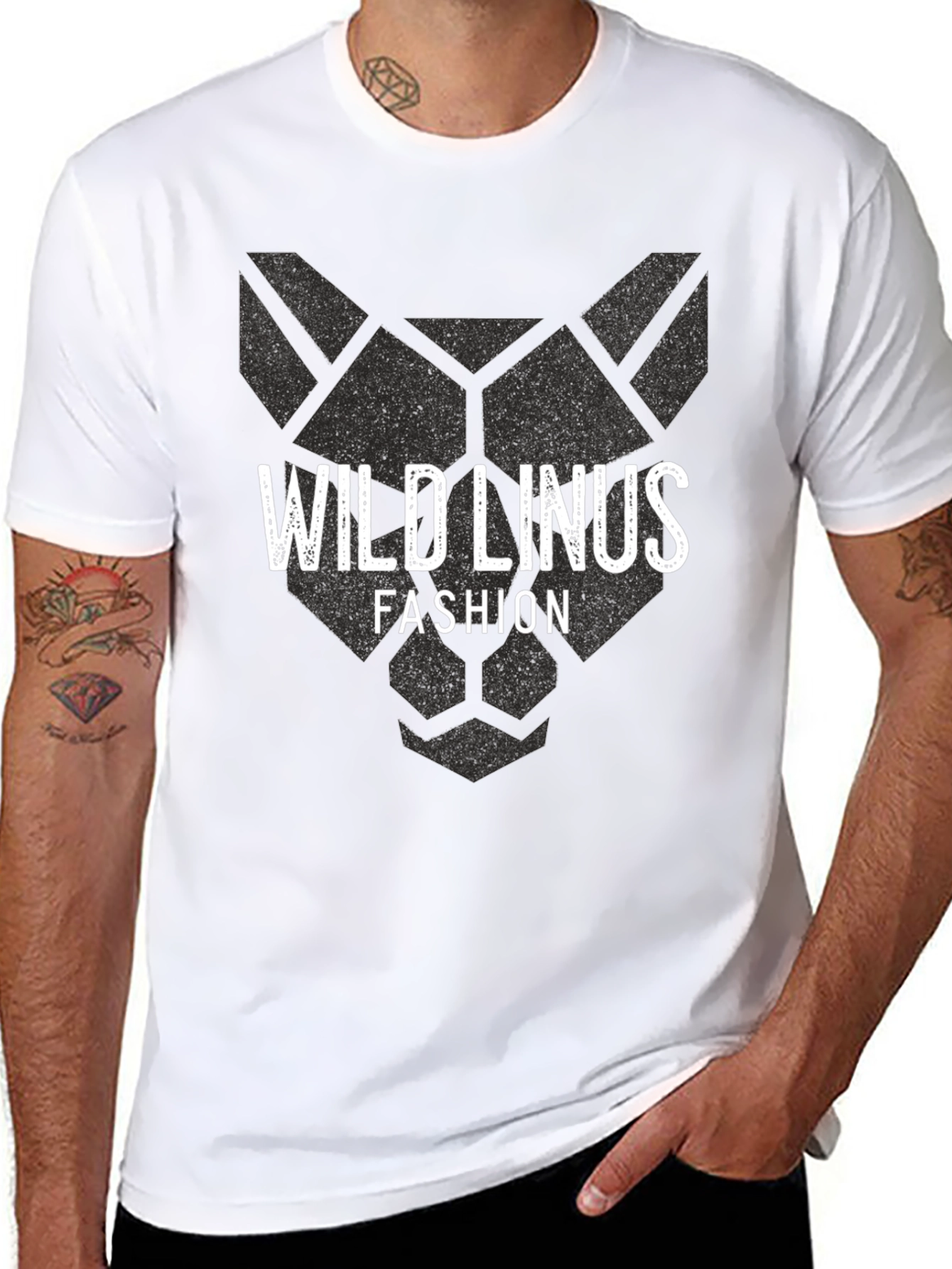 Wild Linus Fashion Black Graphic T-Shirt