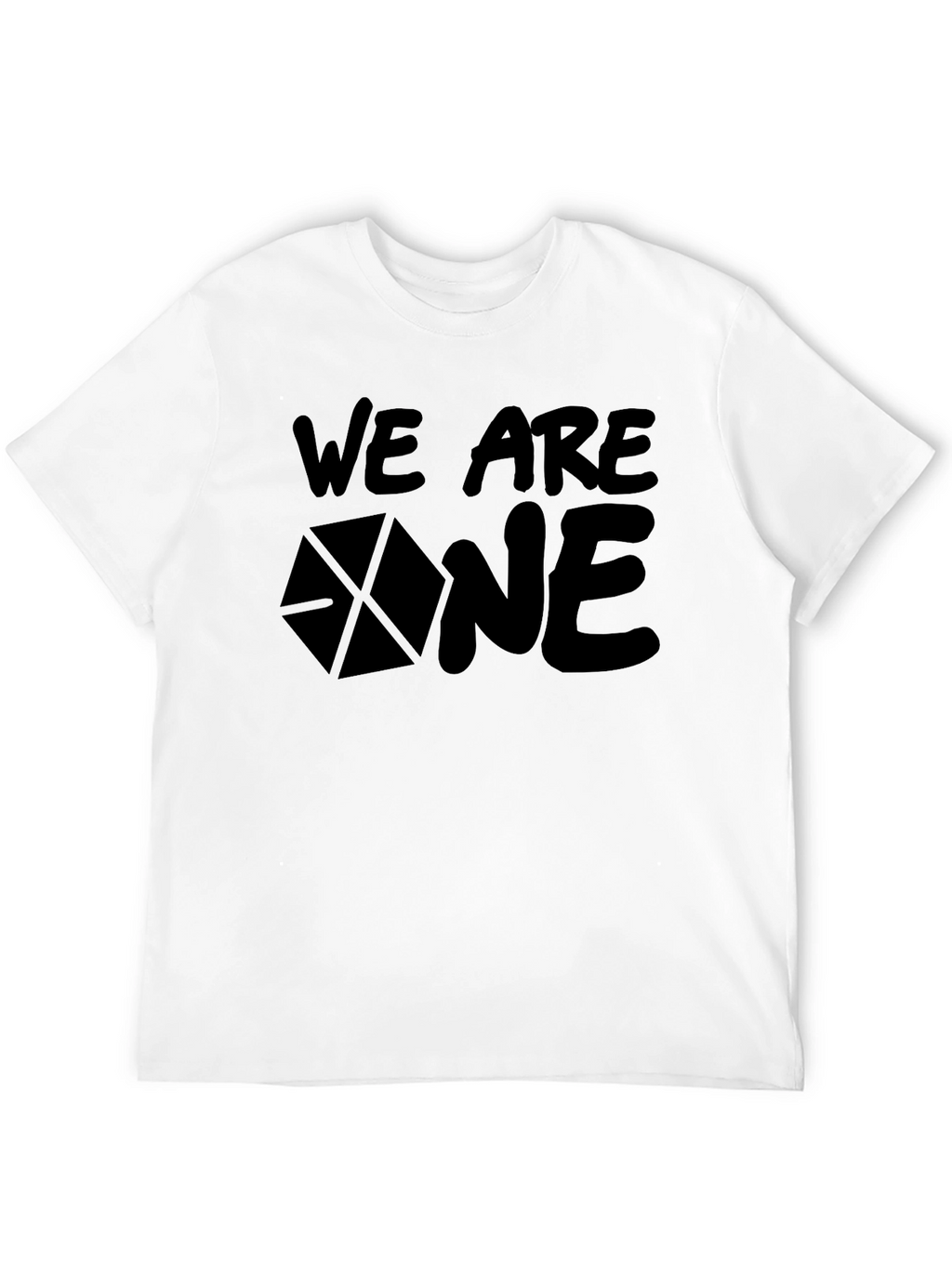 We Are One Black Graphic Tee Shirt