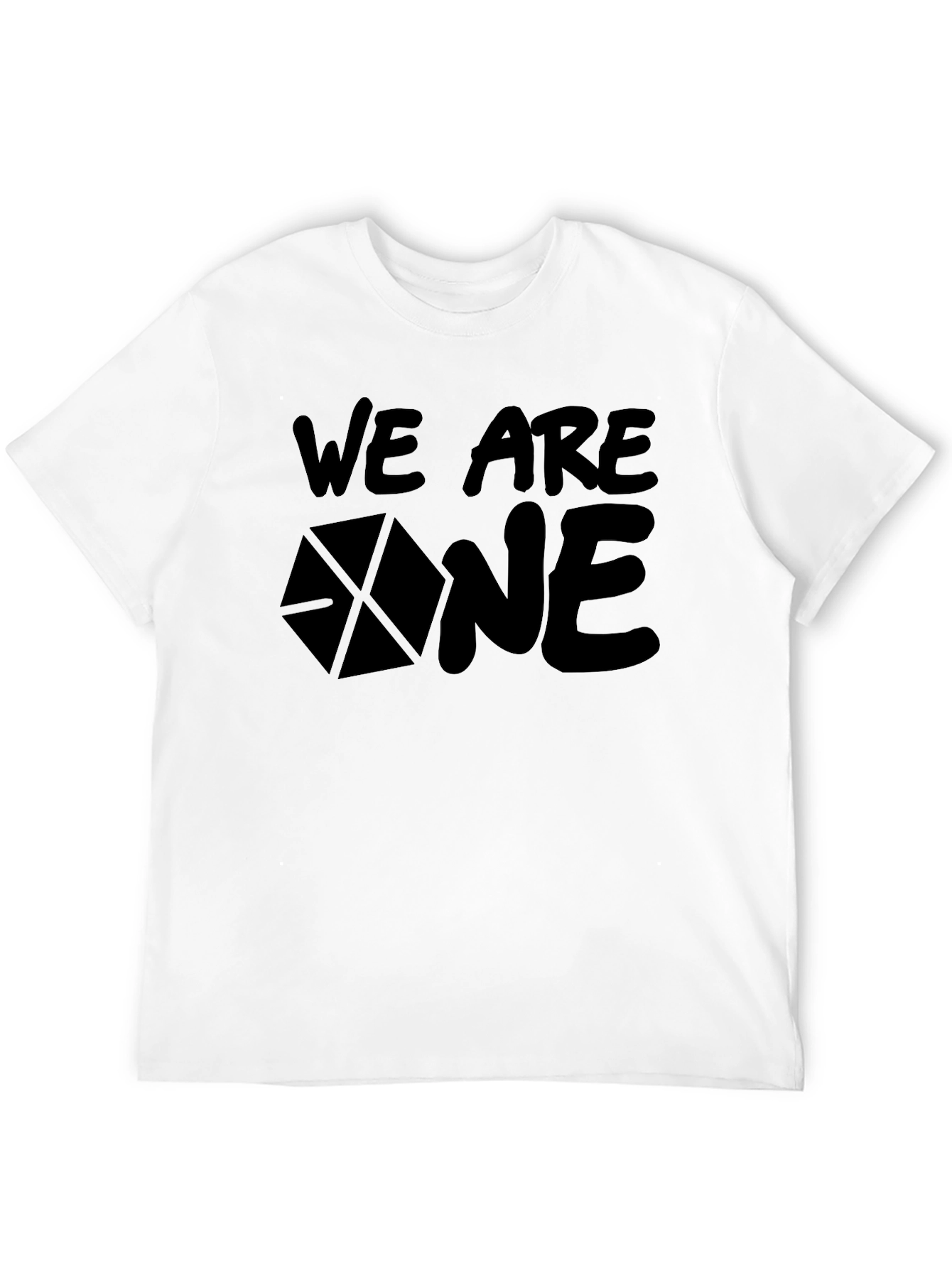 We Are One Black Graphic Tee Shirt