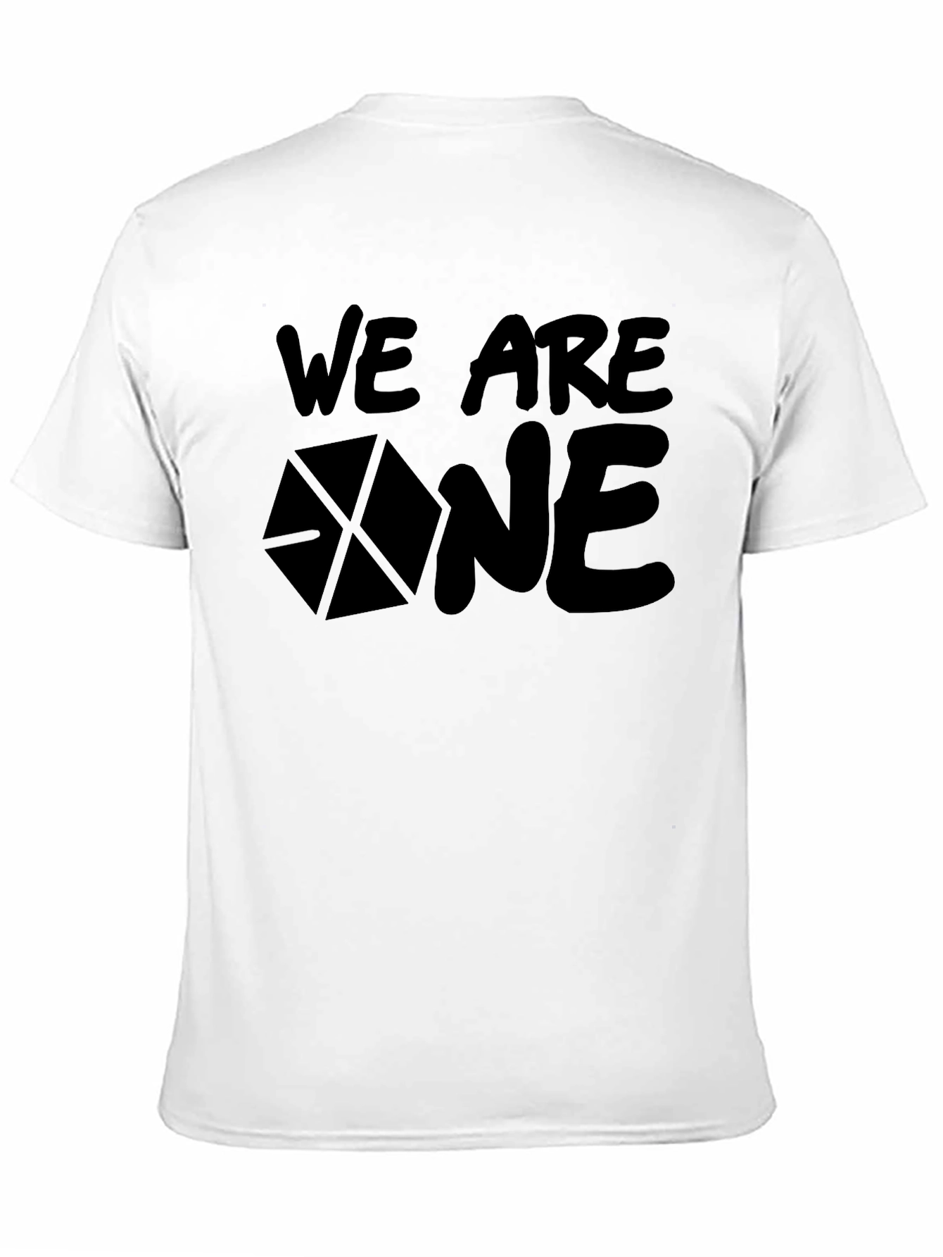 We Are One Black Graphic Tee Shirt