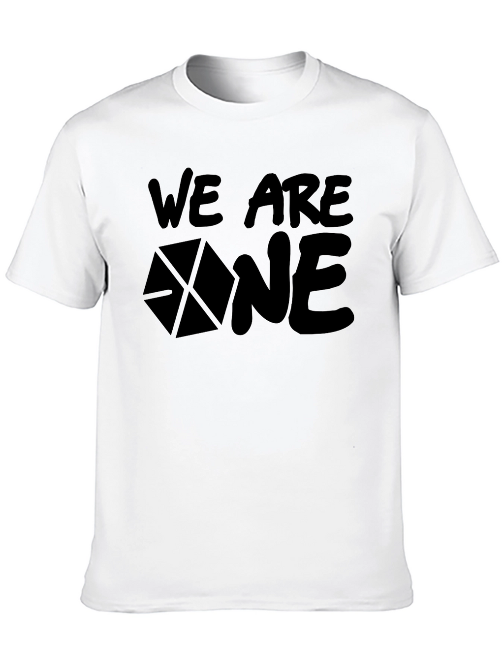 We Are One Black Graphic Tee Shirt