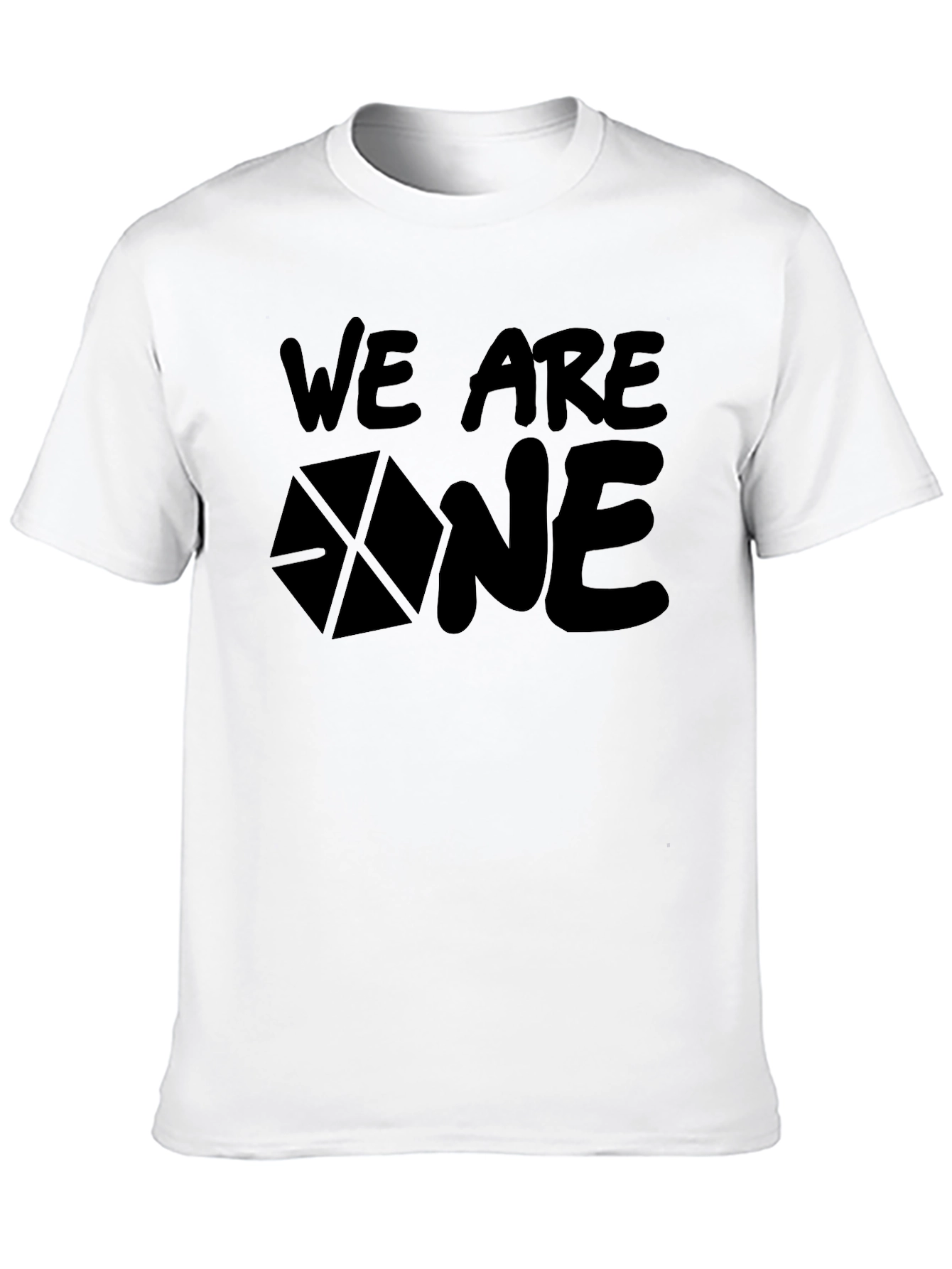 We Are One Black Graphic Tee Shirt