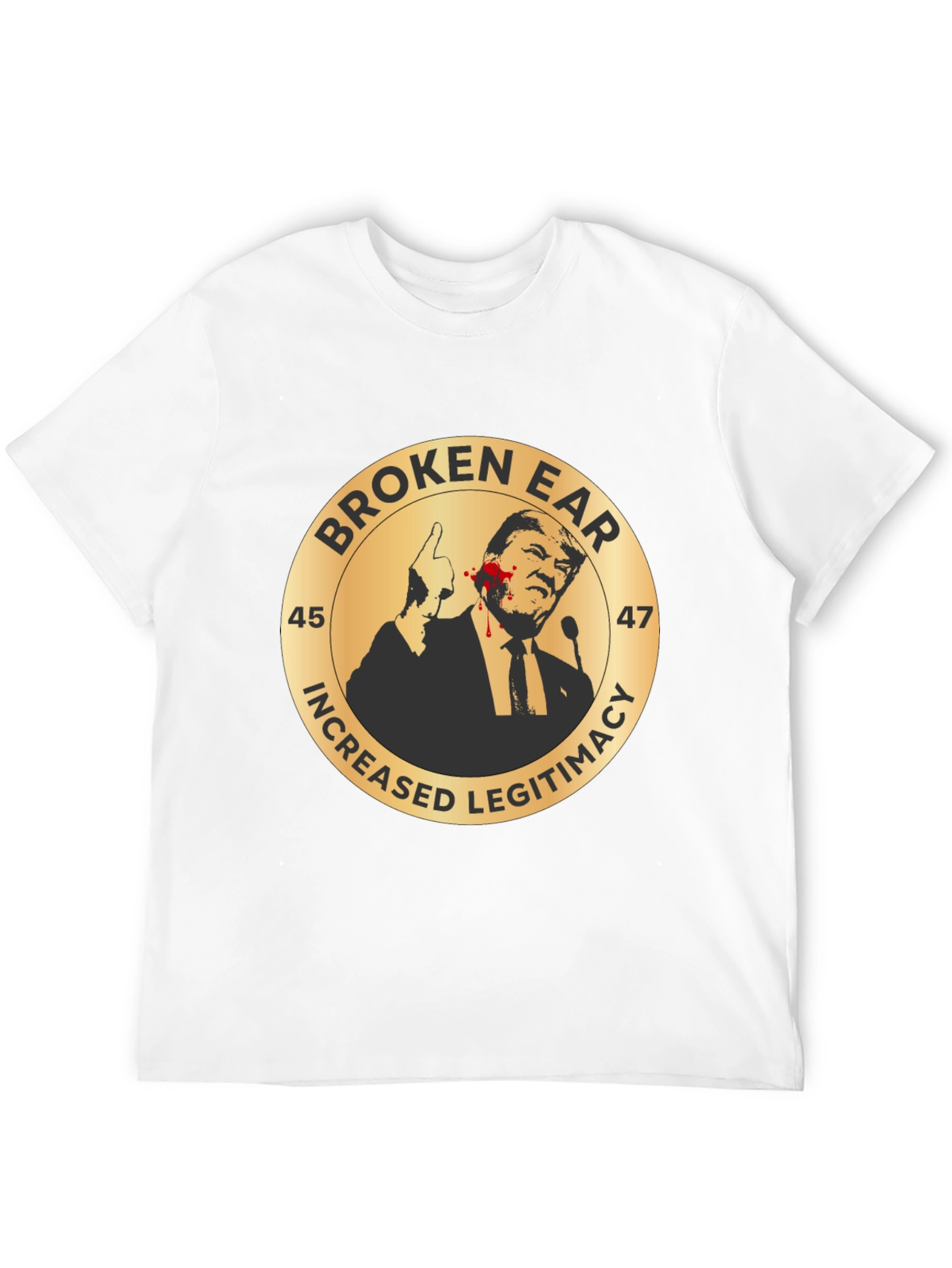 Broken Ear Trump Political T-Shirt