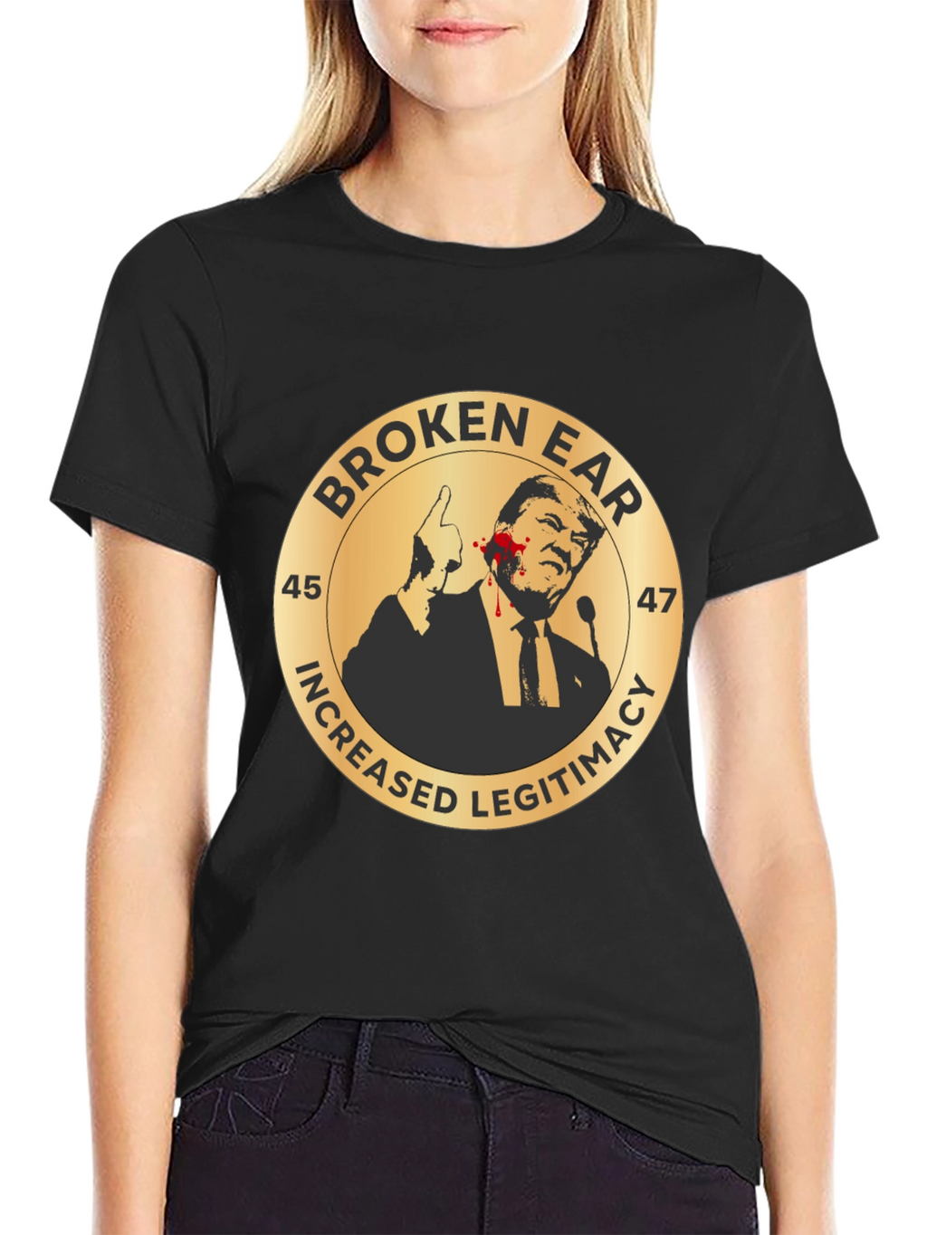 Broken Ear Trump Political T-Shirt