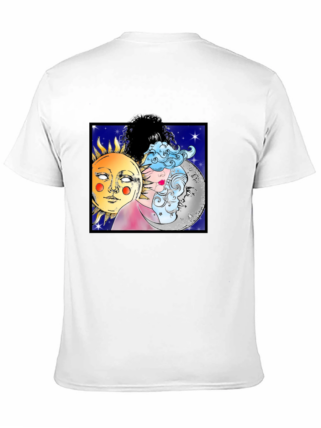 Celestial Sun Moon & Cloud Graphic T-Shirt