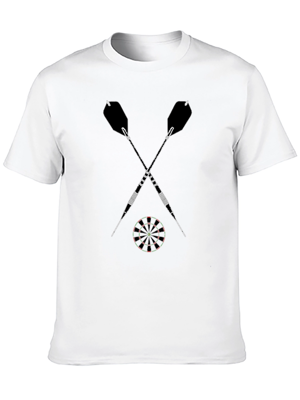 Darts Graphic Tee - Casual Black Cotton T-Shirt