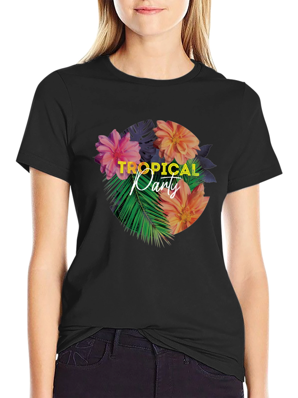 Tropical Party Floral Graphic T-Shirt