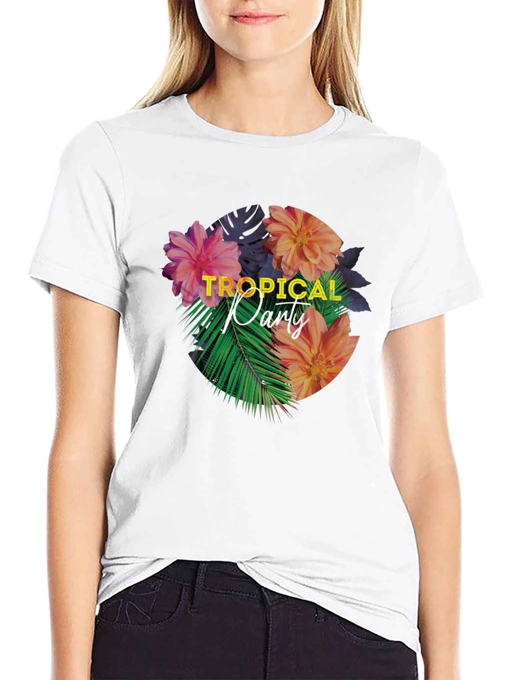 Tropical Party Floral Graphic T-Shirt
