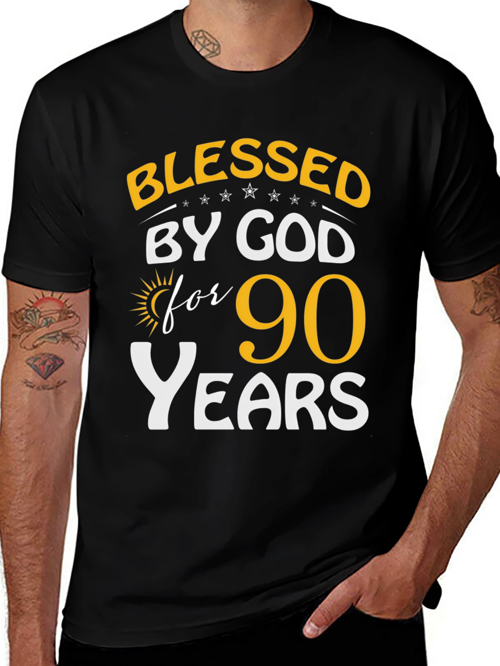 Blessed by God 90 Years T-Shirt