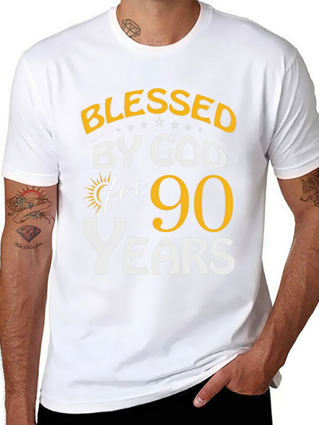 Blessed by God 90 Years T-Shirt