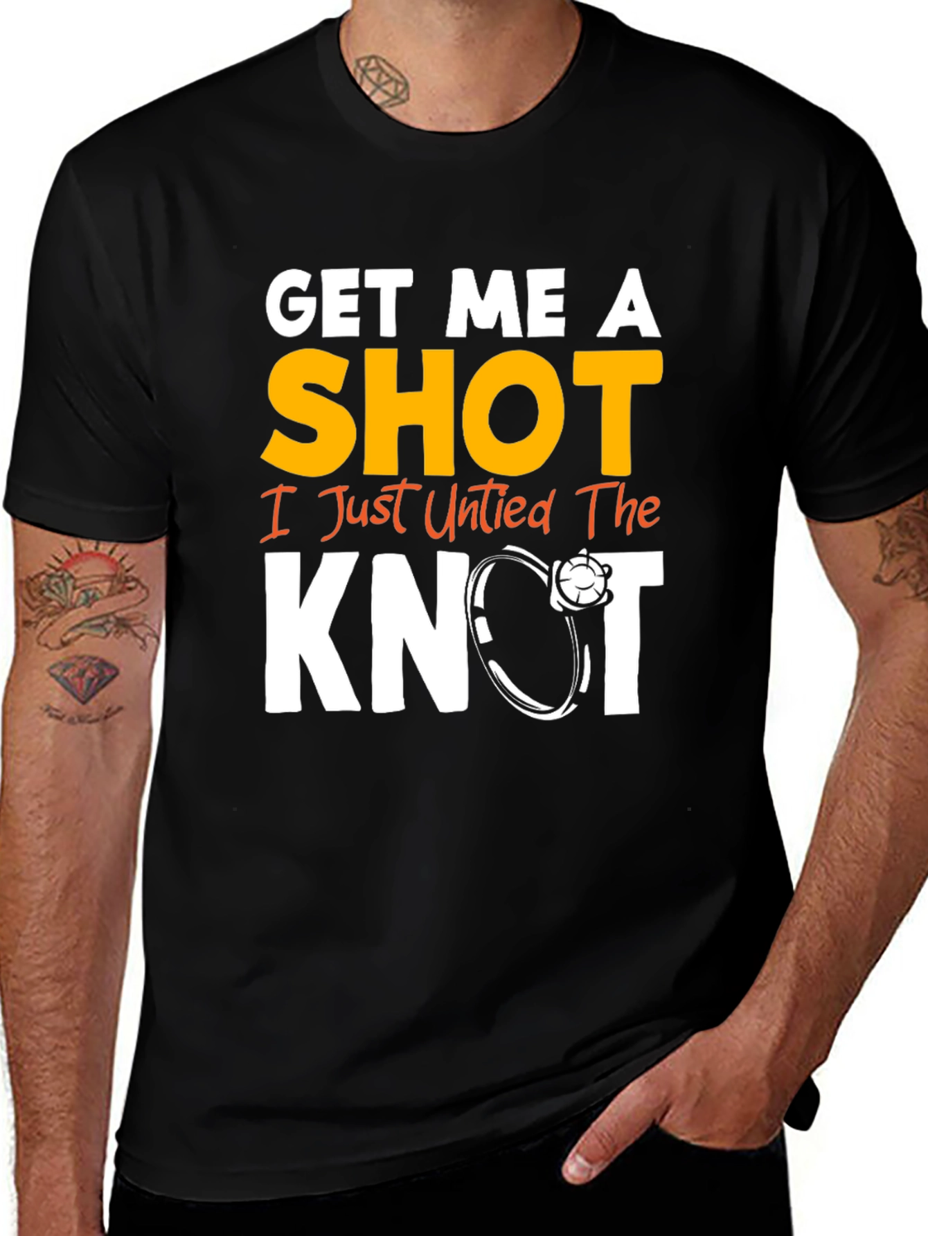 Get Me A Shot I Just Untied the Knot Graphic Tee