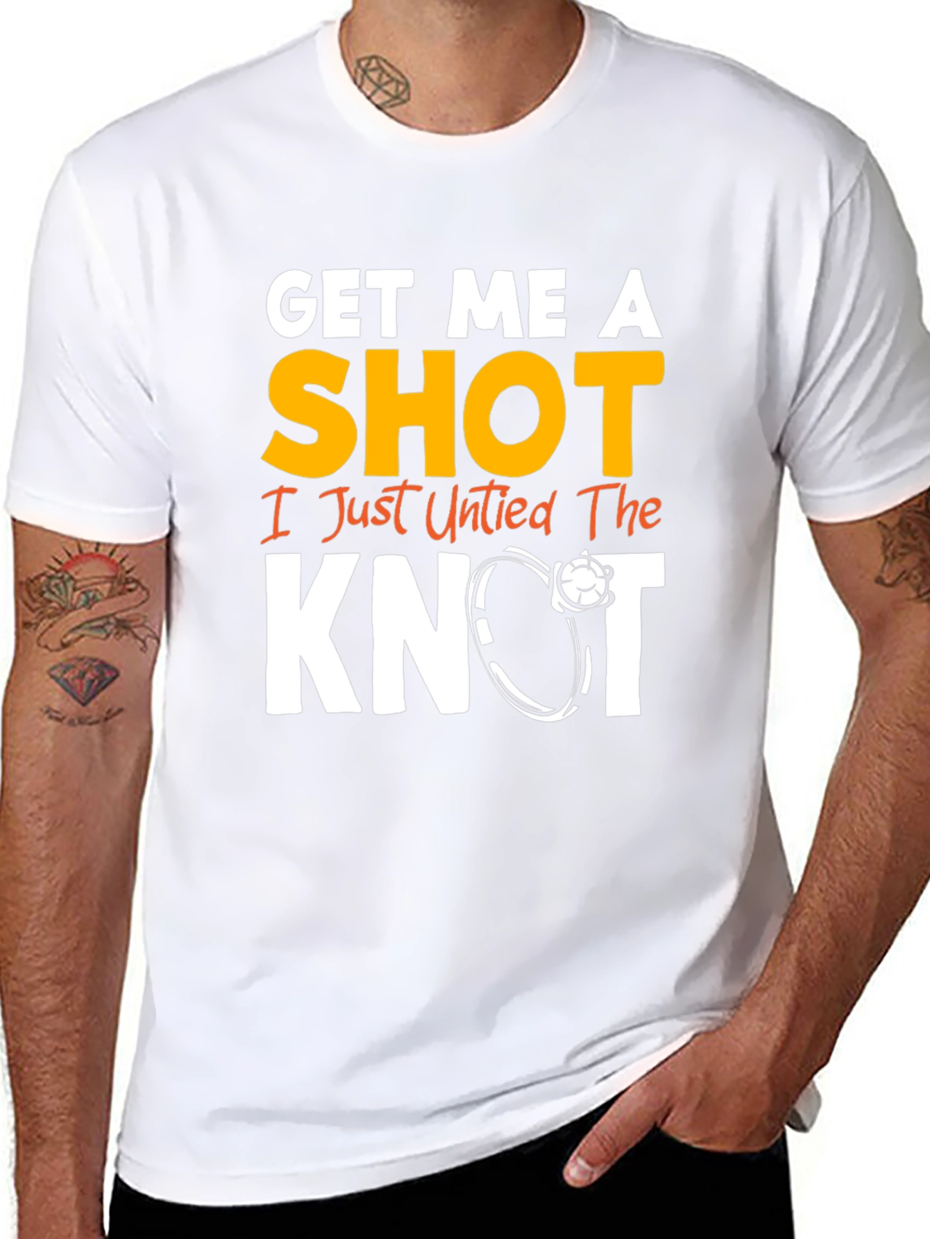 Get Me A Shot I Just Untied the Knot Graphic Tee