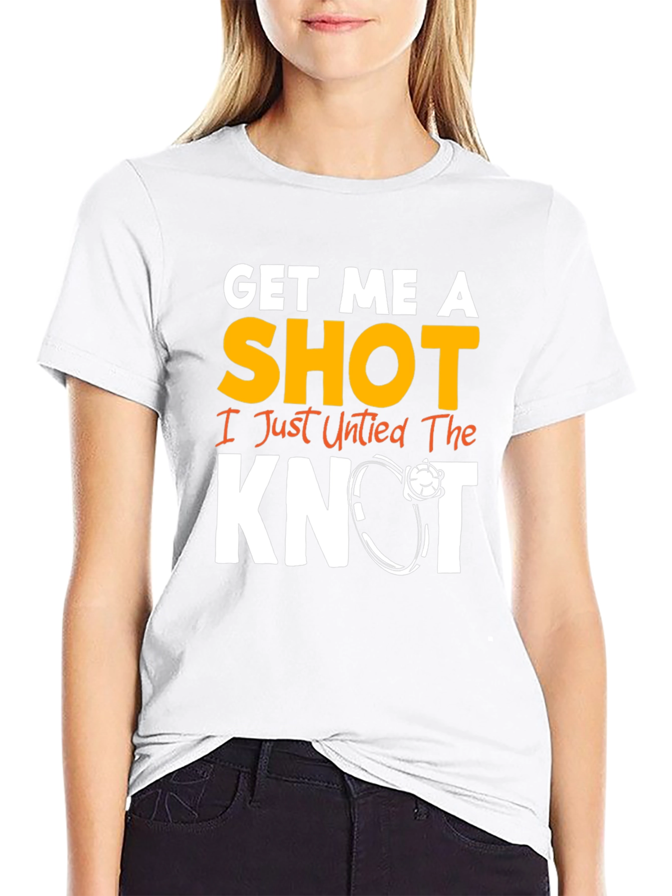 Get Me A Shot I Just Untied the Knot Graphic Tee