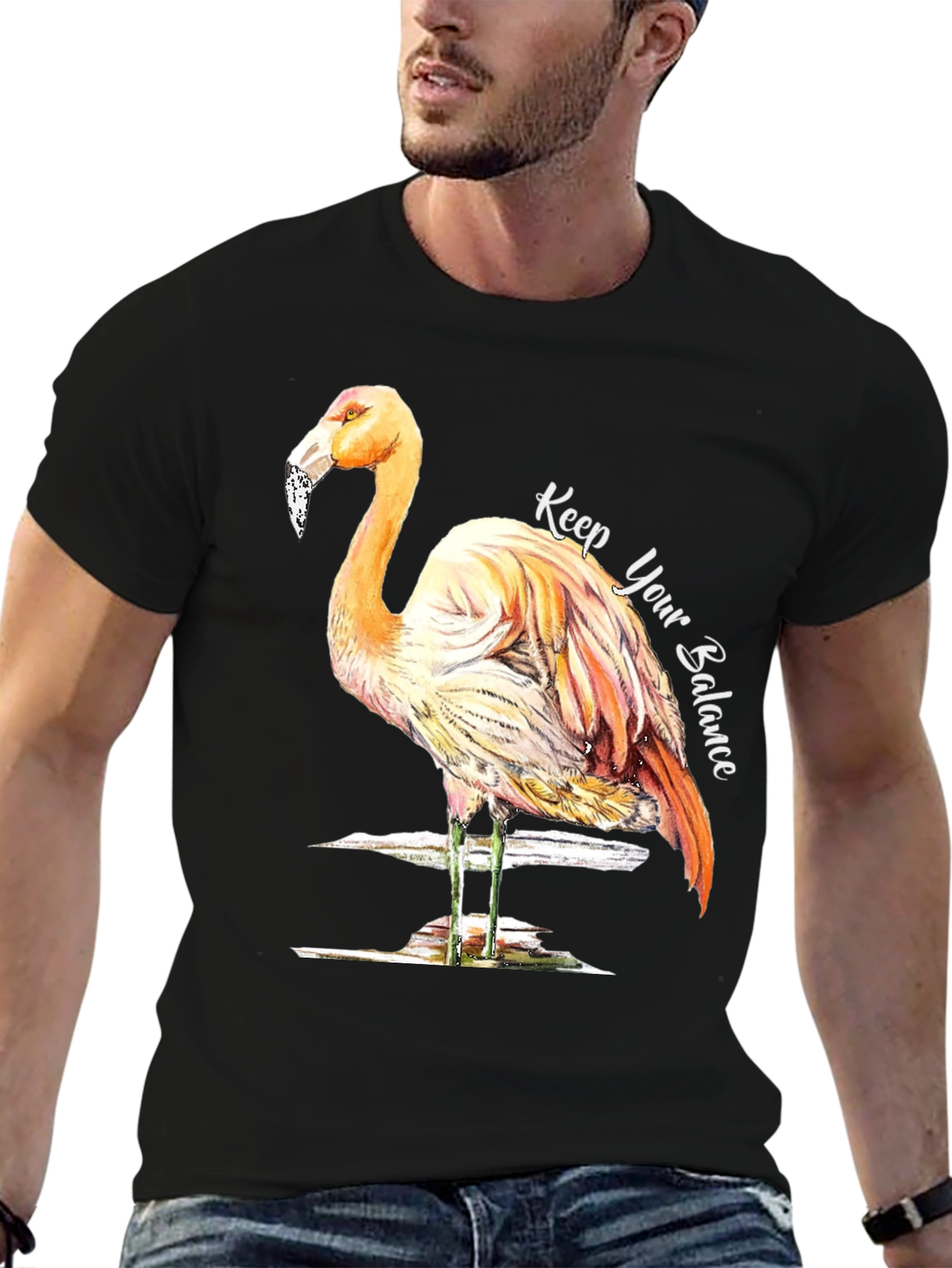 Balance Flamingo Graphic Tee