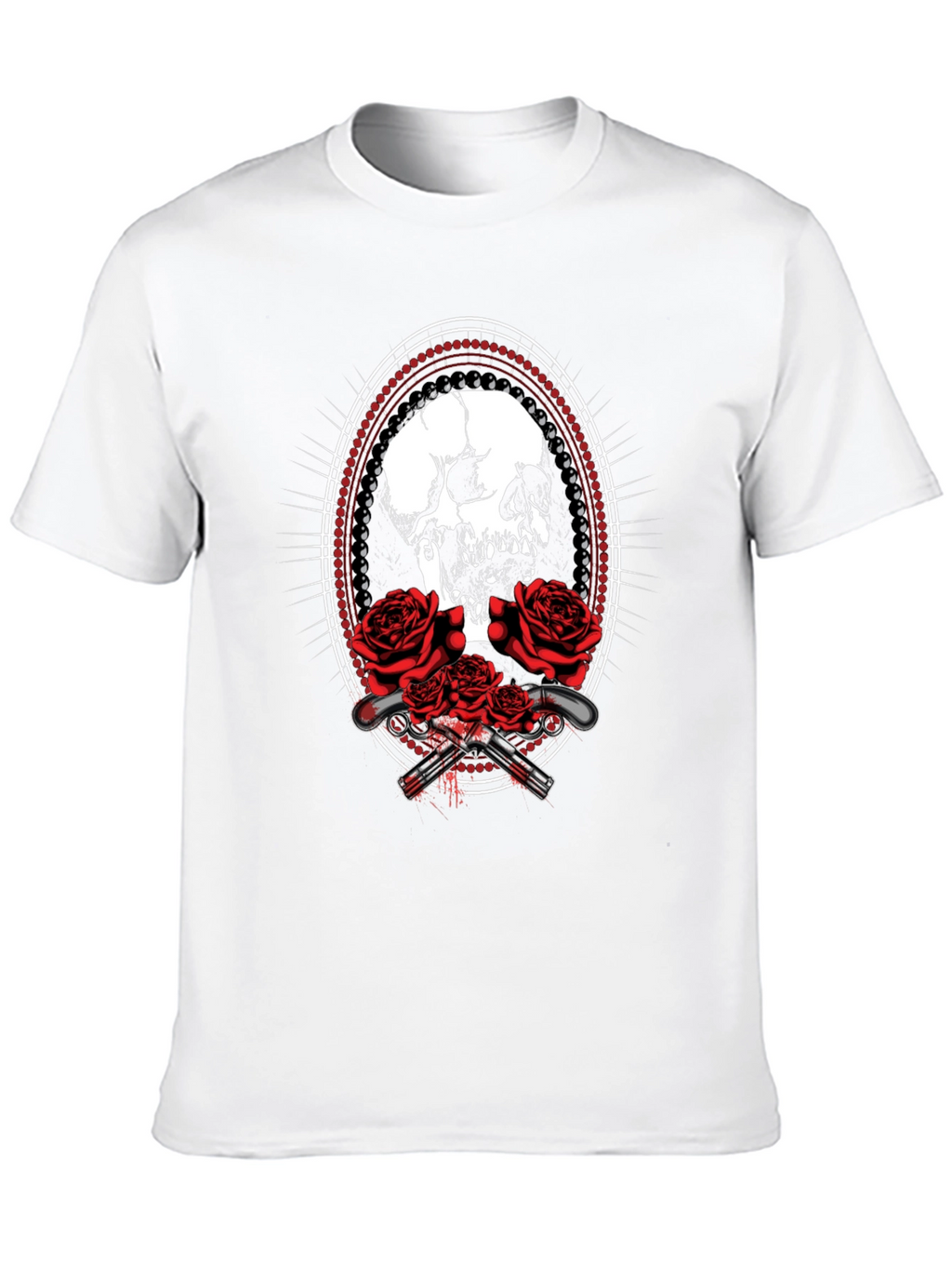 Skull & Roses Graphic Tee - Black