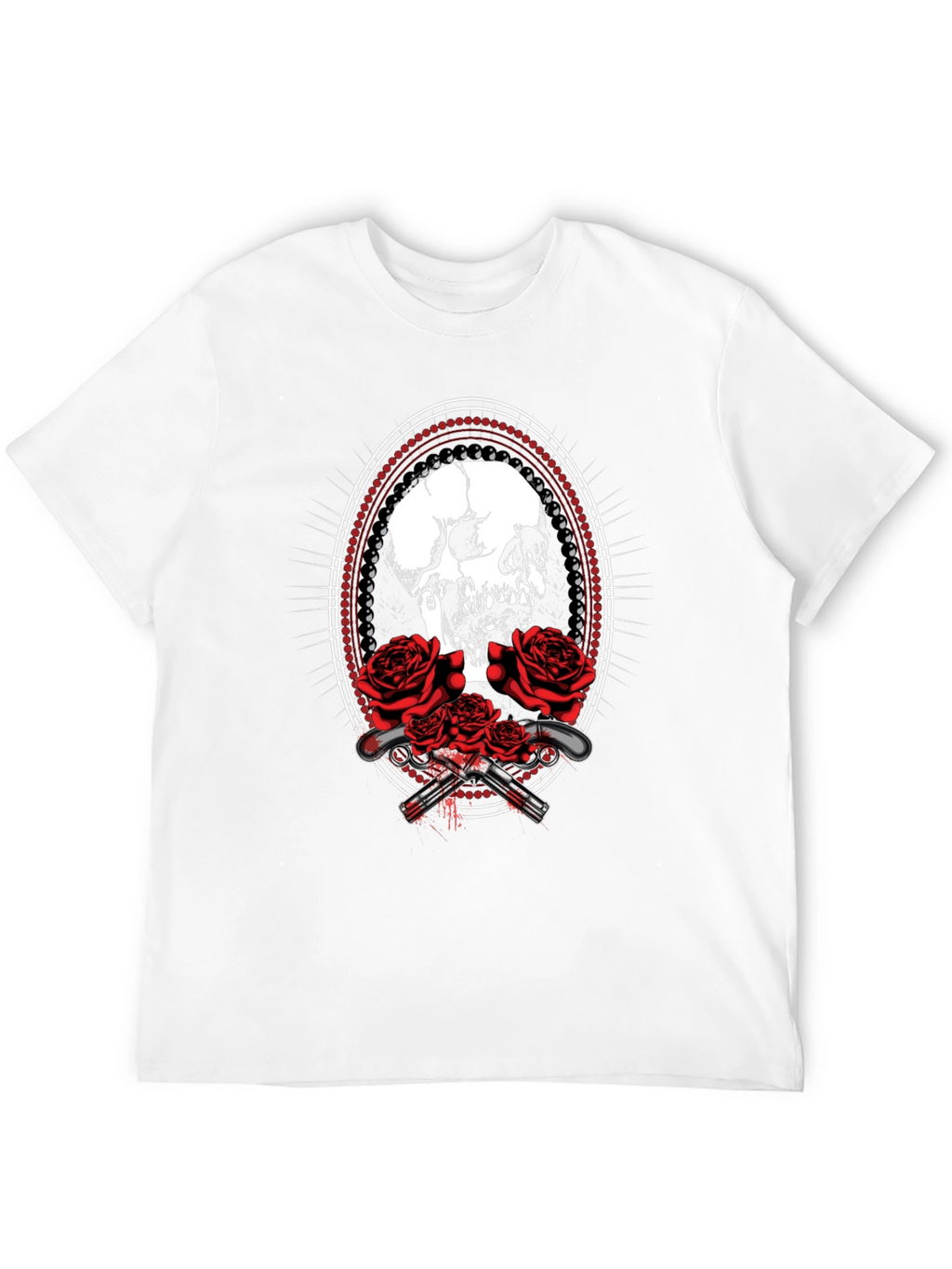Skull & Roses Graphic Tee - Black
