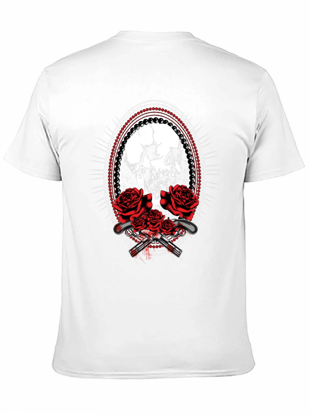 Skull & Roses Graphic Tee - Black