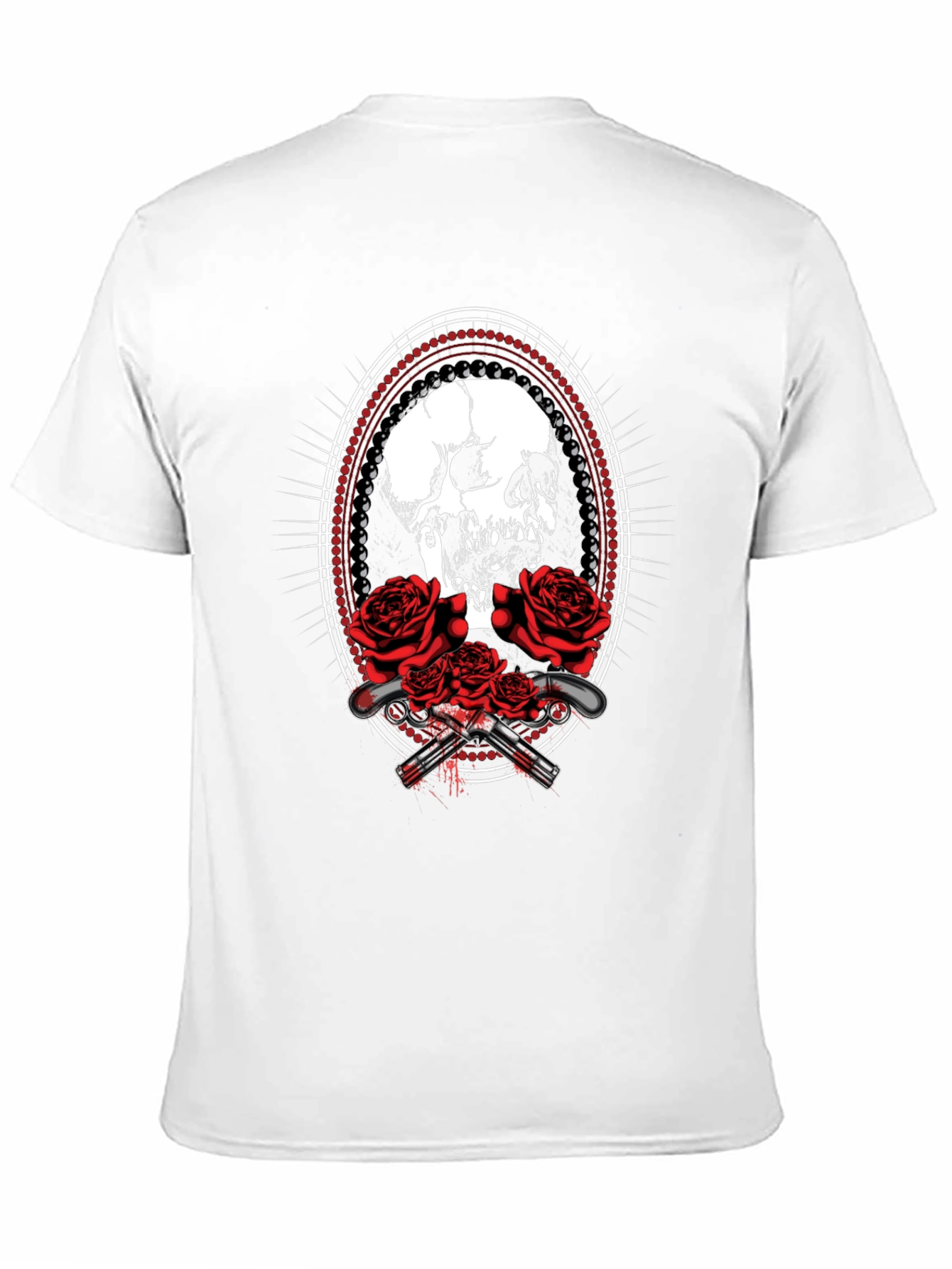 Skull & Roses Graphic Tee - Black