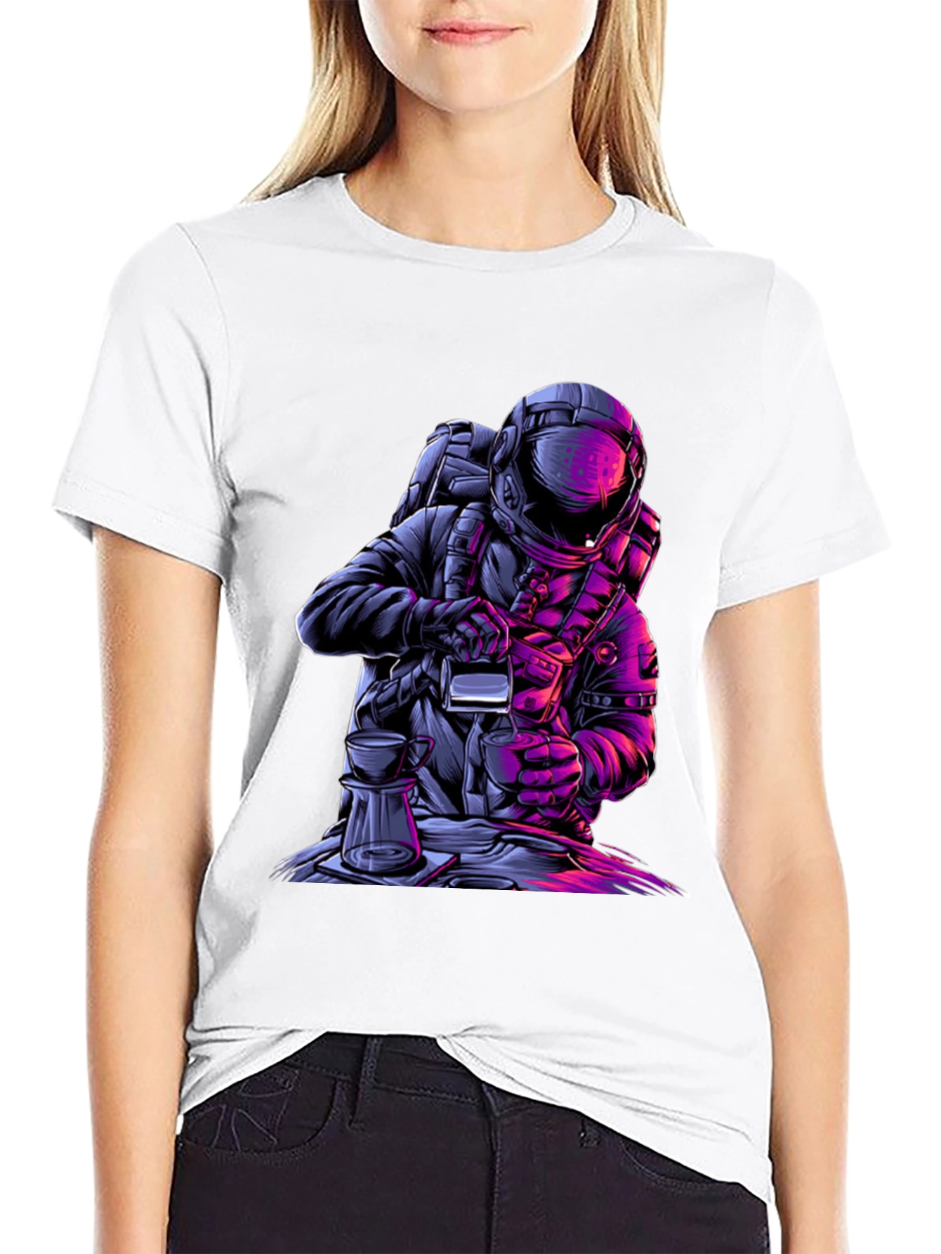 Astronaut Coffee Graphic Tee - Brew in Space