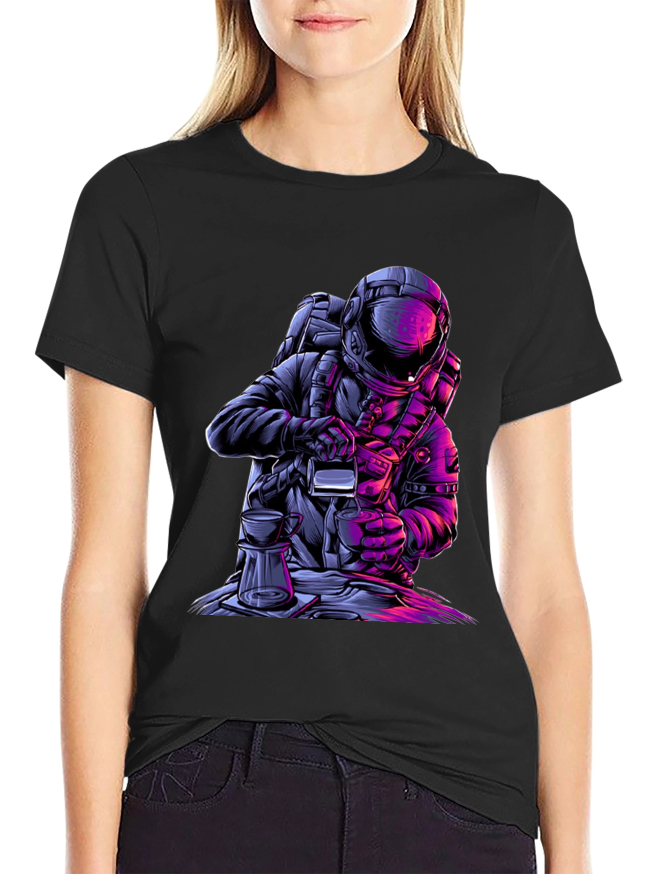 Astronaut Coffee Graphic Tee - Brew in Space