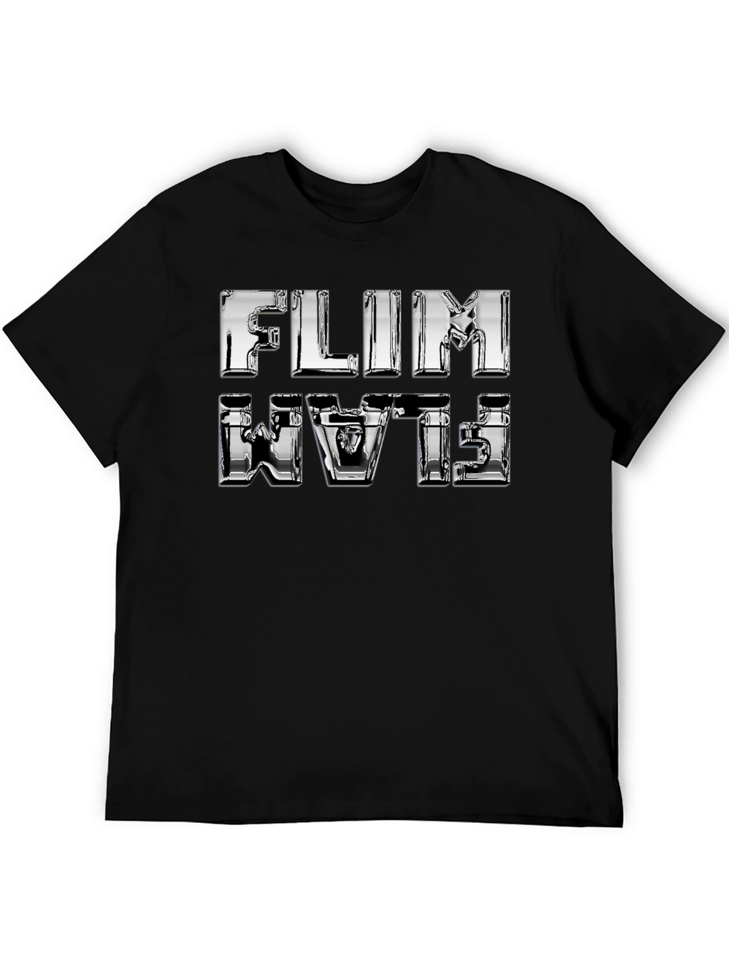 Flim Flam T-Shirt - Shiny Chrome Design