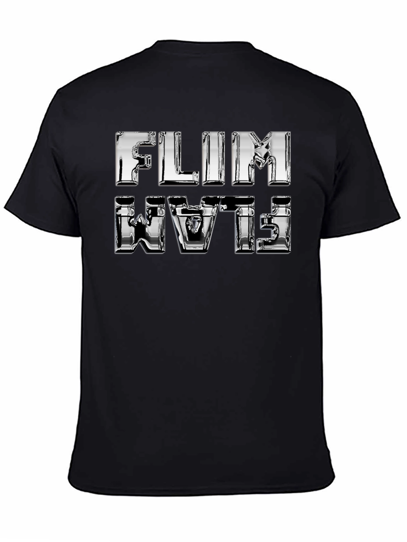 Flim Flam T-Shirt - Shiny Chrome Design