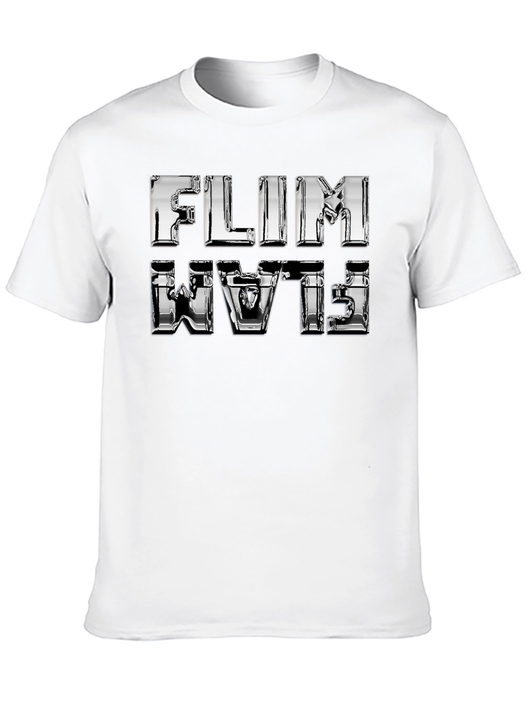 Flim Flam T-Shirt - Shiny Chrome Design