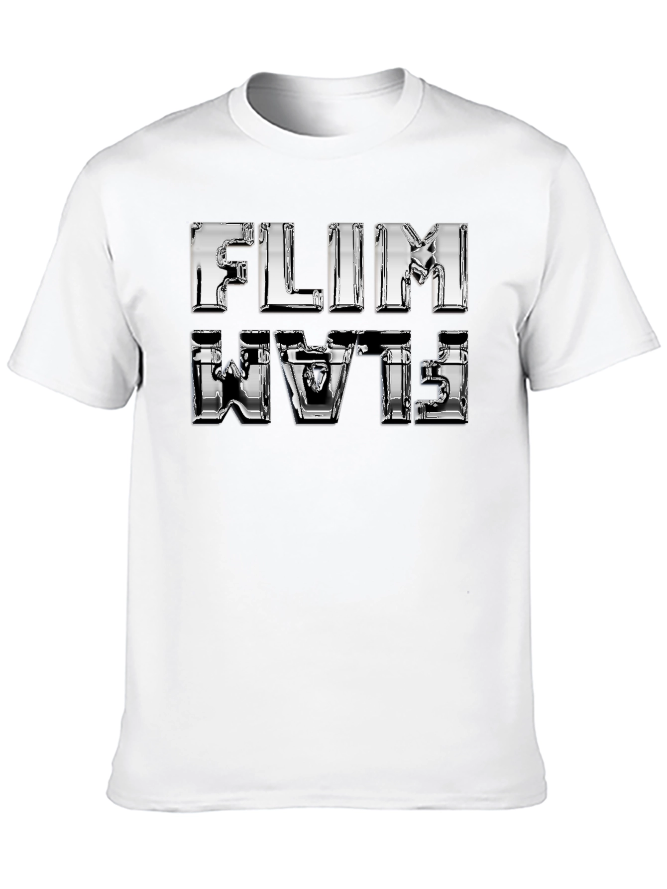Flim Flam T-Shirt - Shiny Chrome Design
