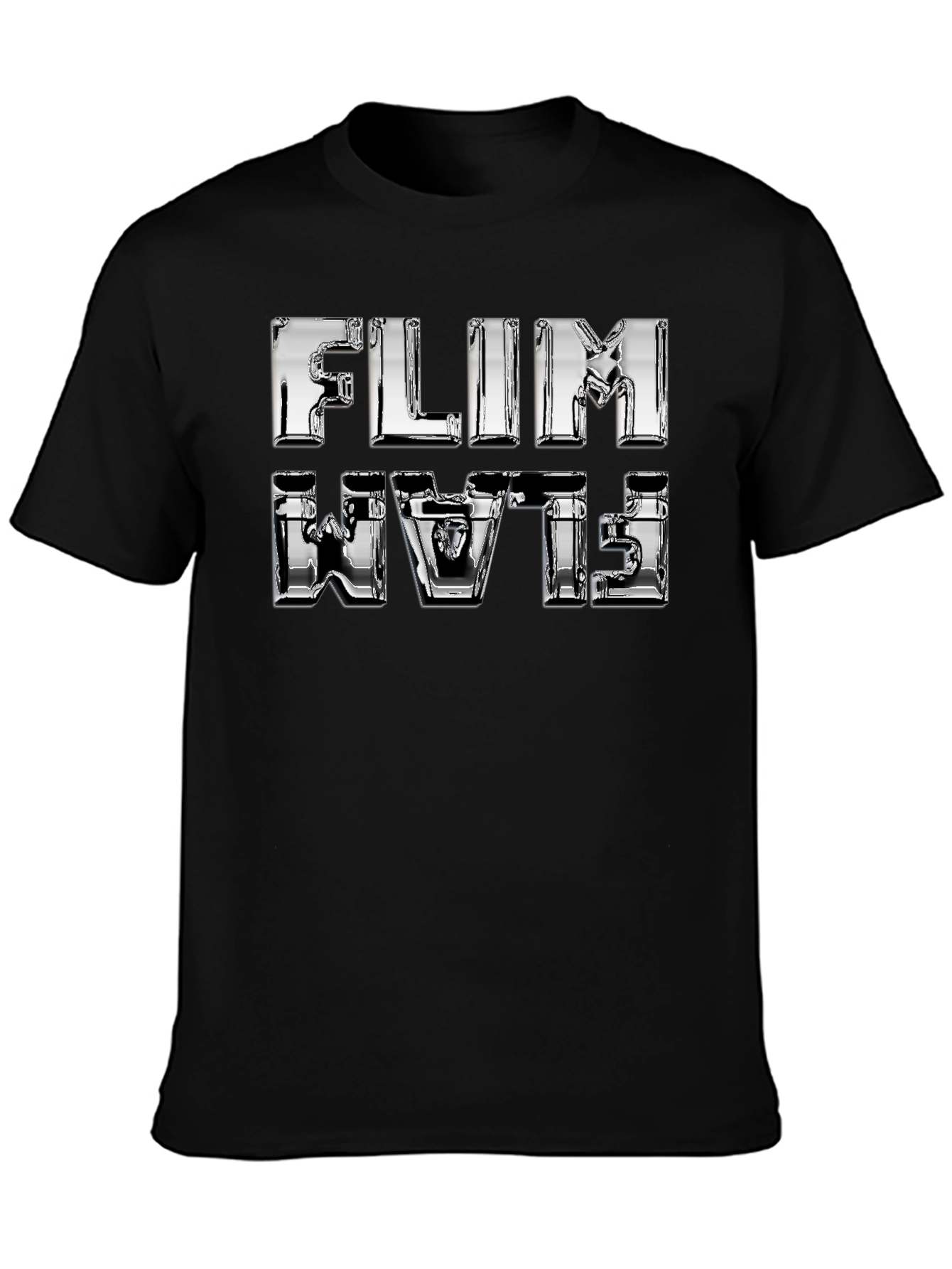 Flim Flam T-Shirt - Shiny Chrome Design