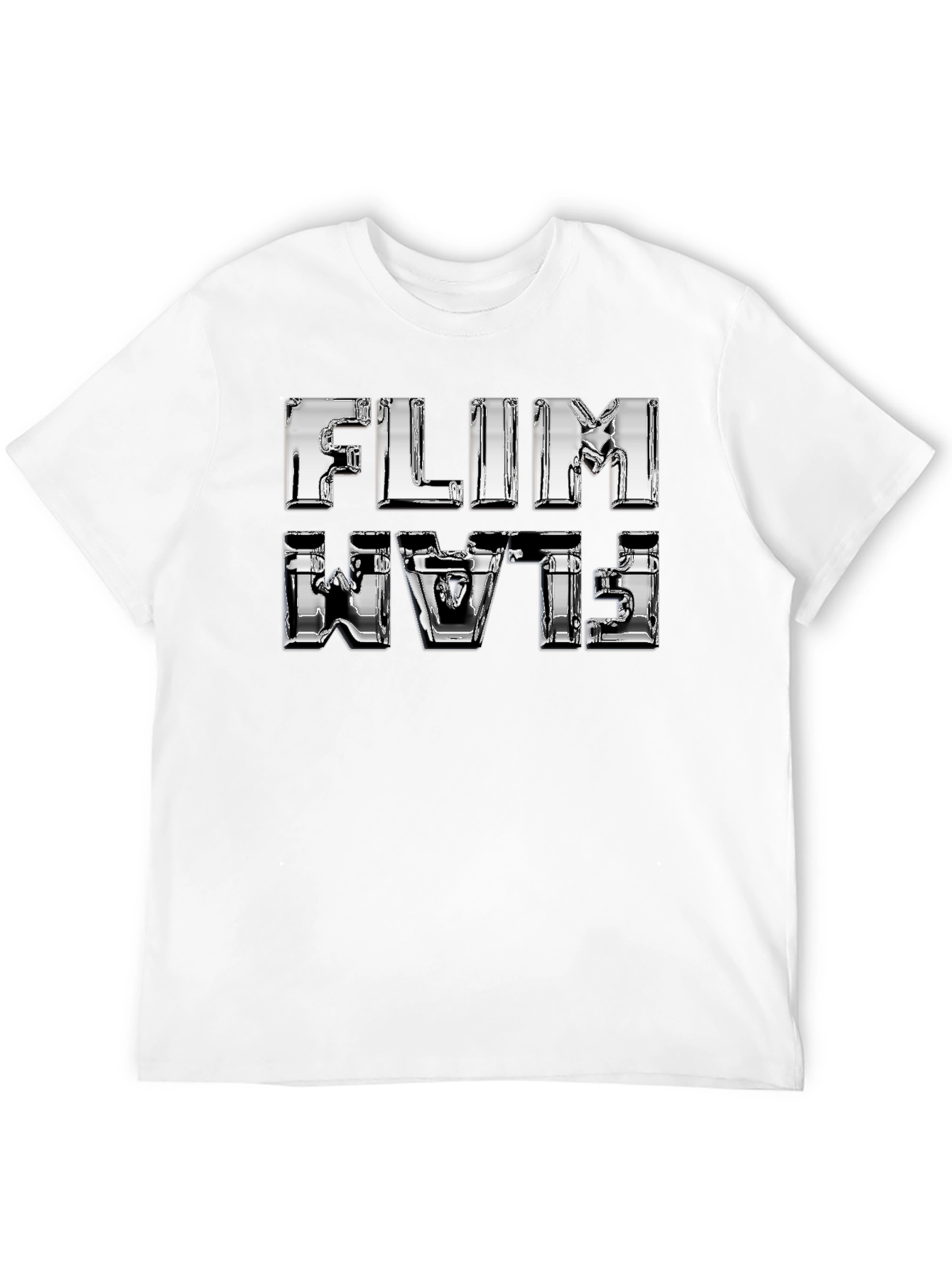 Flim Flam T-Shirt - Shiny Chrome Design