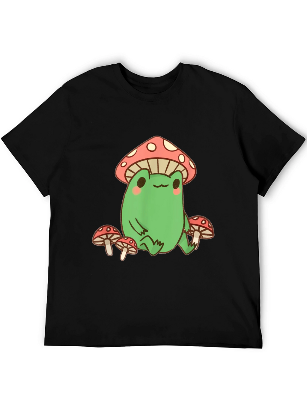 Frog Mushroom T-Shirt - Black