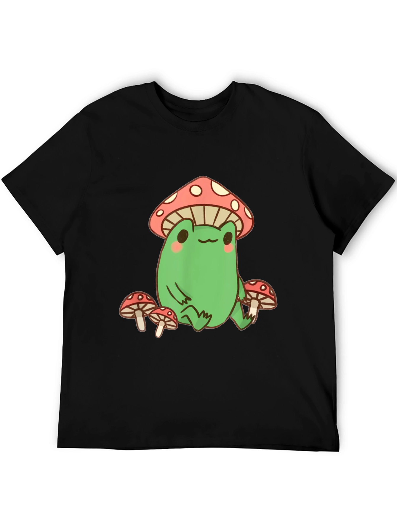 Frog Mushroom T-Shirt - Black