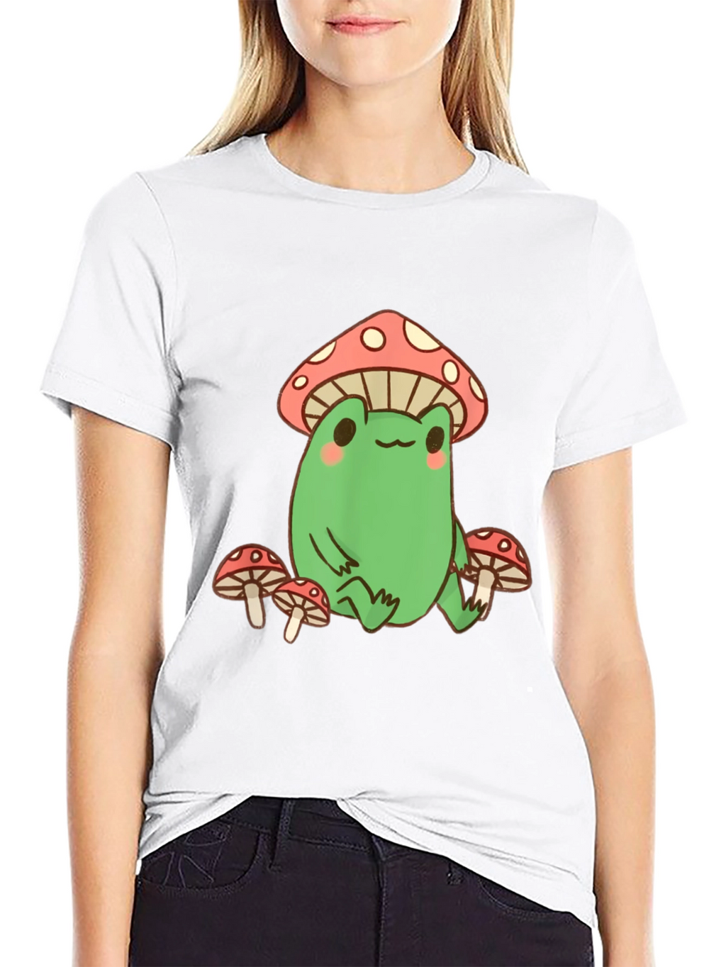 Frog Mushroom T-Shirt - Black
