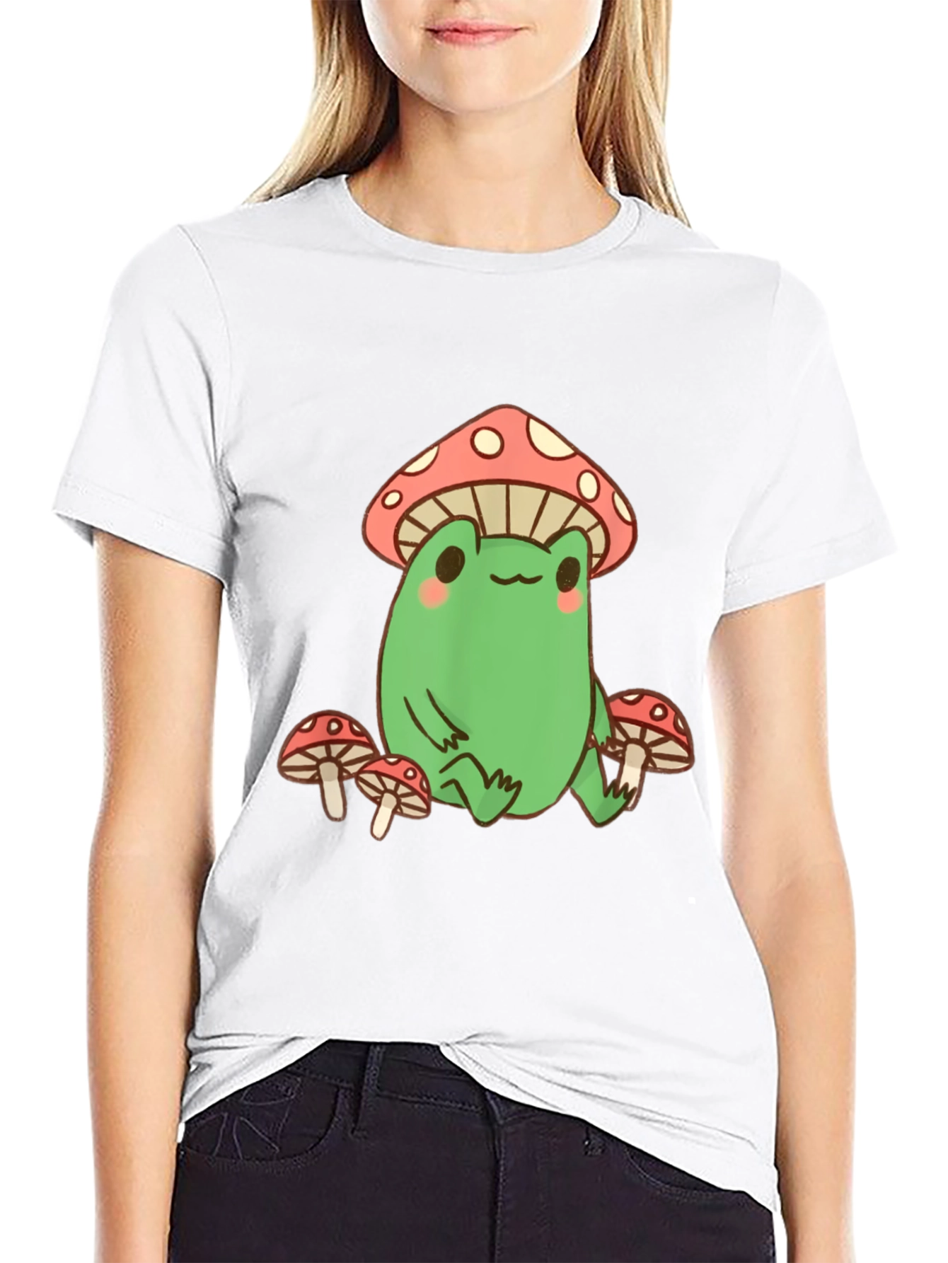 Frog Mushroom T-Shirt - Black