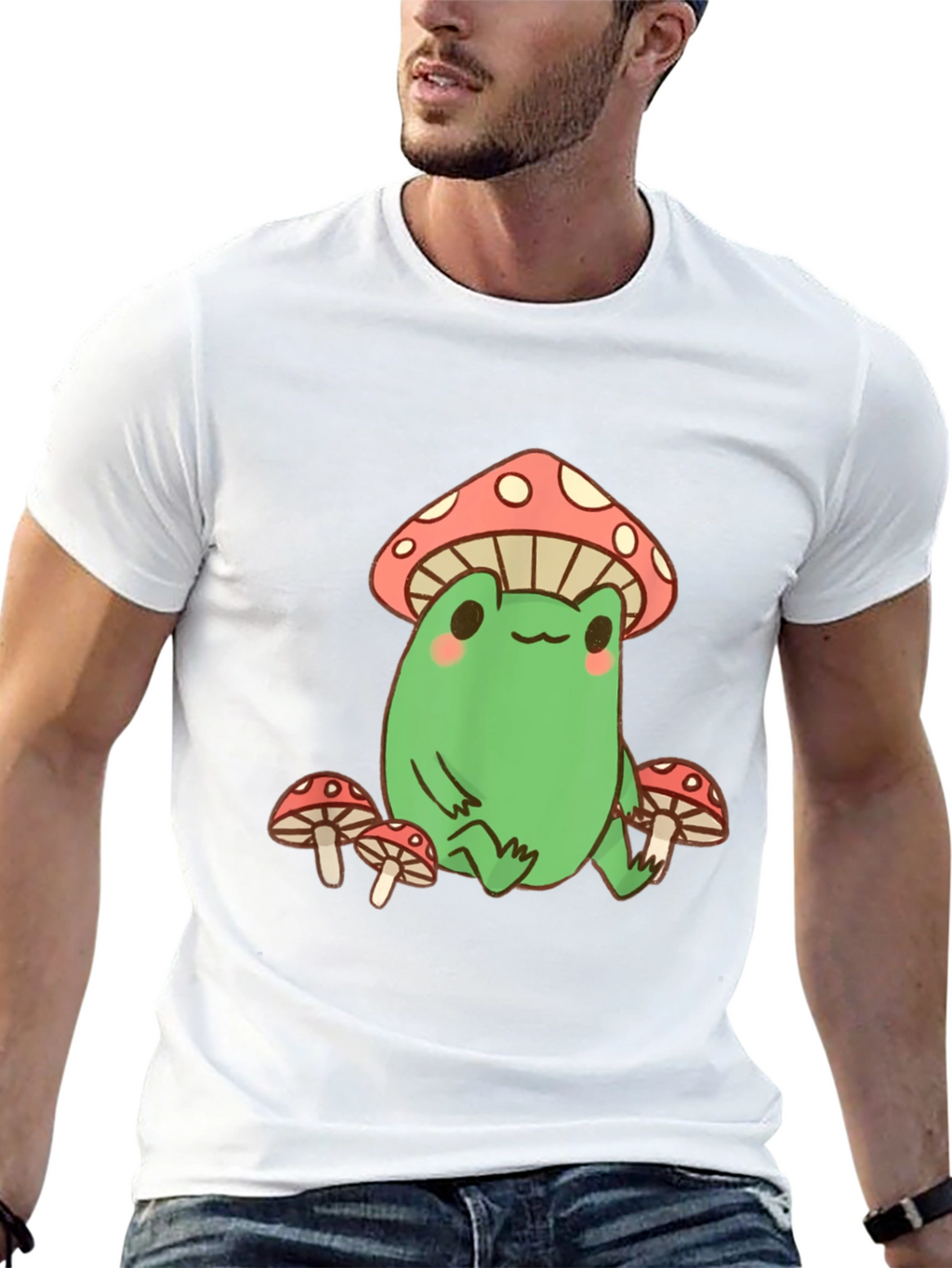 Frog Mushroom T-Shirt - Black