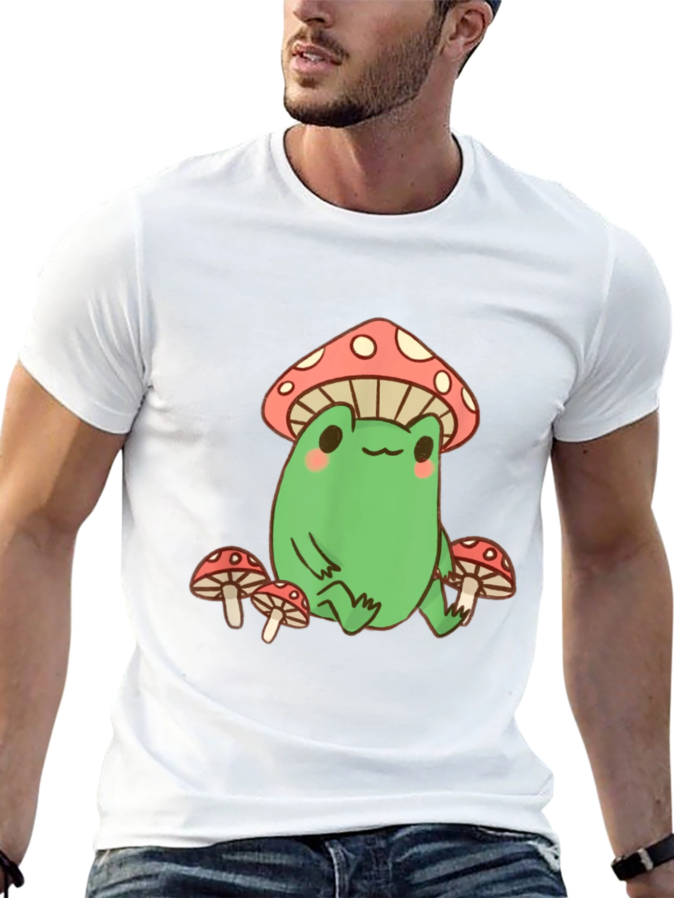 Frog Mushroom T-Shirt - Black