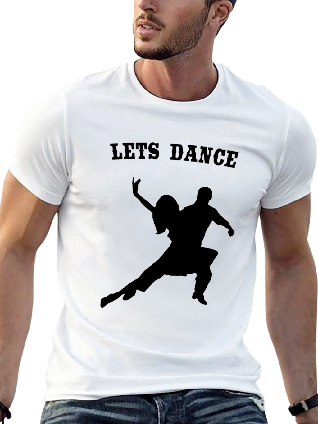Lets Dance Graphic Tee - Black Cotton T-Shirt