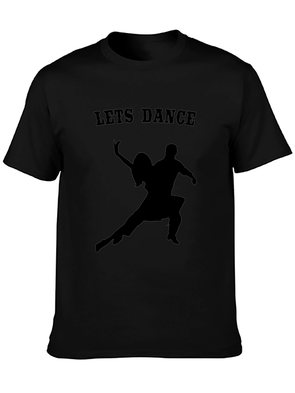 Lets Dance Graphic Tee - Black Cotton T-Shirt