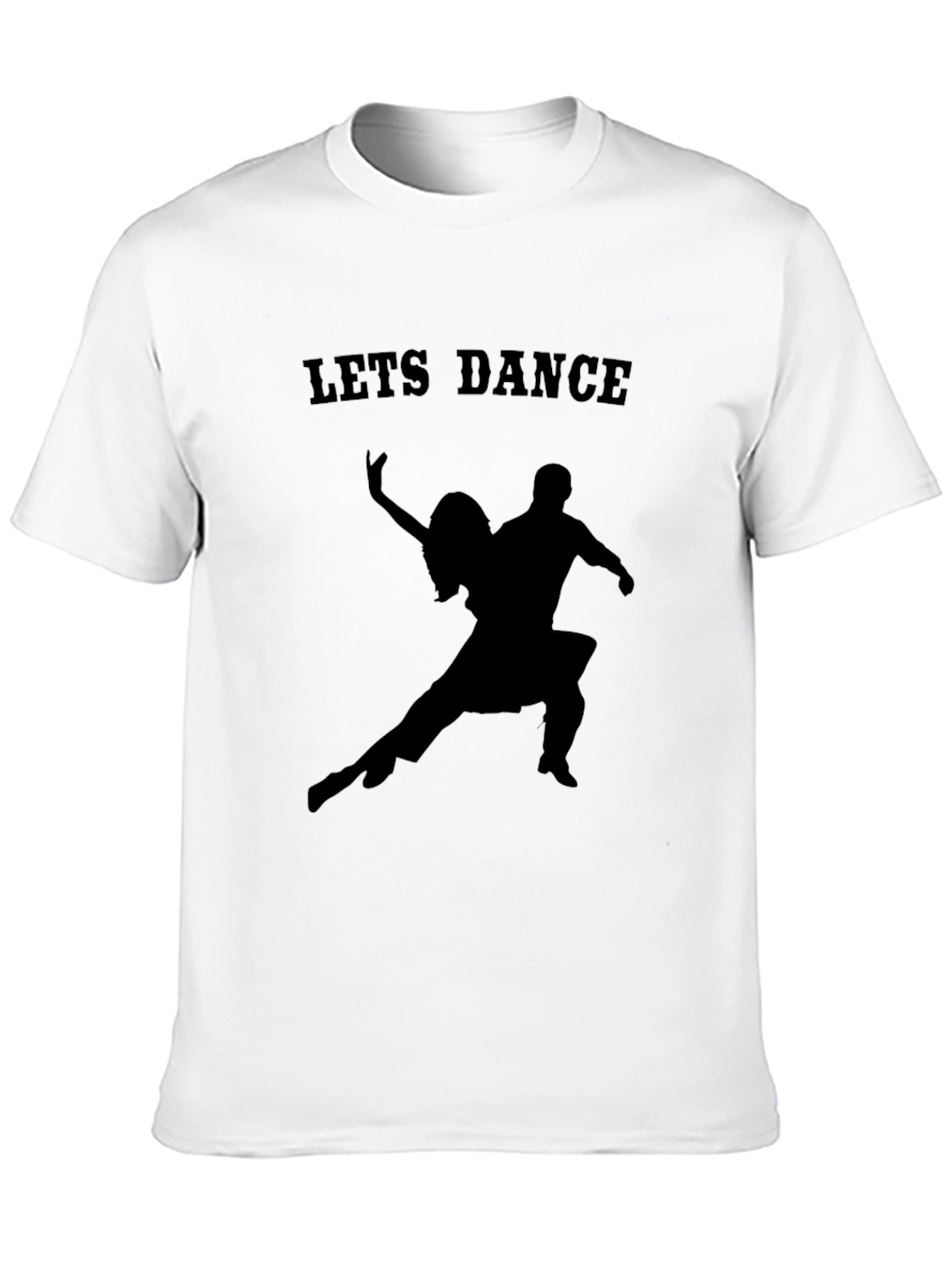 Lets Dance Graphic Tee - Black Cotton T-Shirt