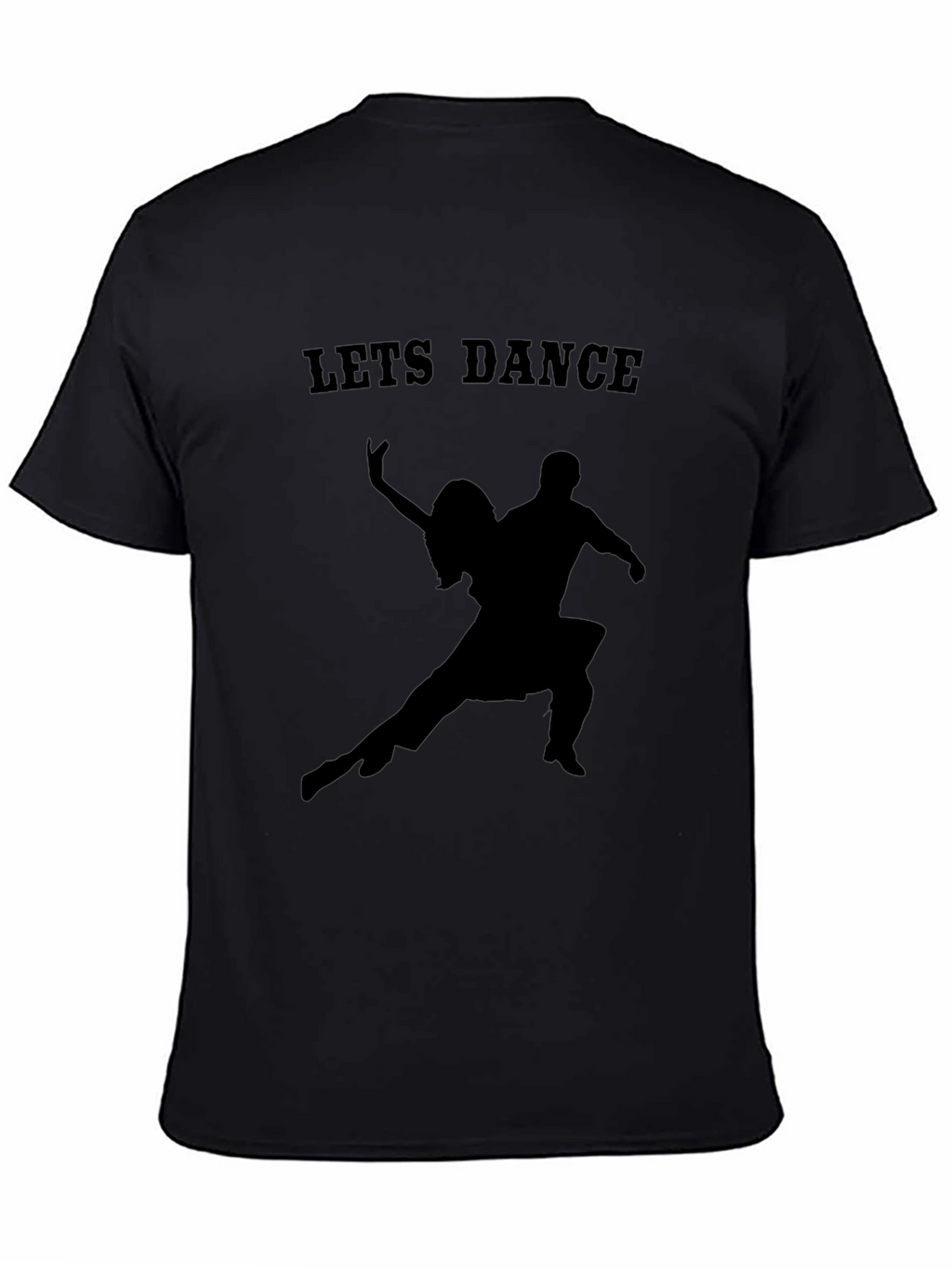 Lets Dance Graphic Tee - Black Cotton T-Shirt