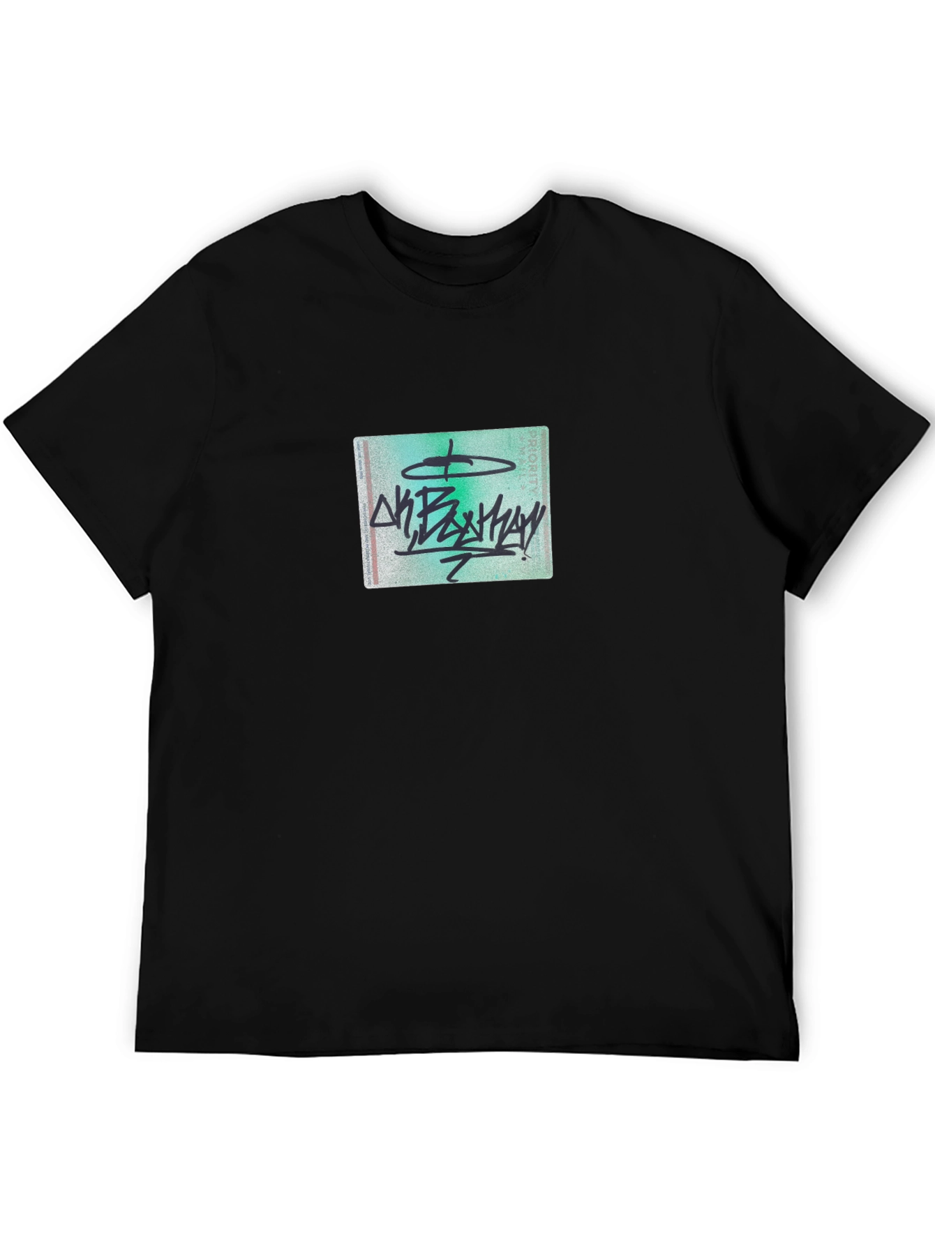 Graphic Tee - Black Crew Neck T-Shirt